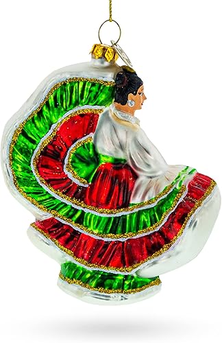 Miniatura 3 de Elegancia cultural: bailarina tradicional - Adorno navideño de vidrio soplado