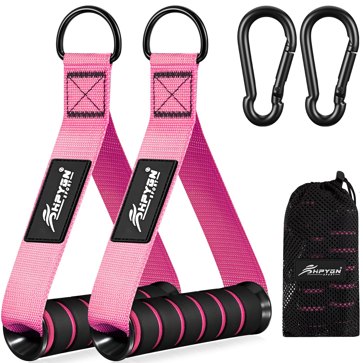 HPYGN Exercise Handle, Replacement Fitness Equipment for Pilates, Yoga, Strength Trainer, Pull Down Home Gym Red, Grey, Blue Working Out Handle