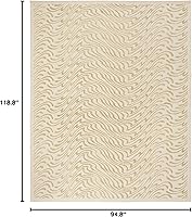 Vista 2 de MARTHA STEWART x SAFAVIEH Dune MSR5342A - Alfombra de lana y seda de 7 pies 9 pulgadas x 9 pies 9 pulgadas