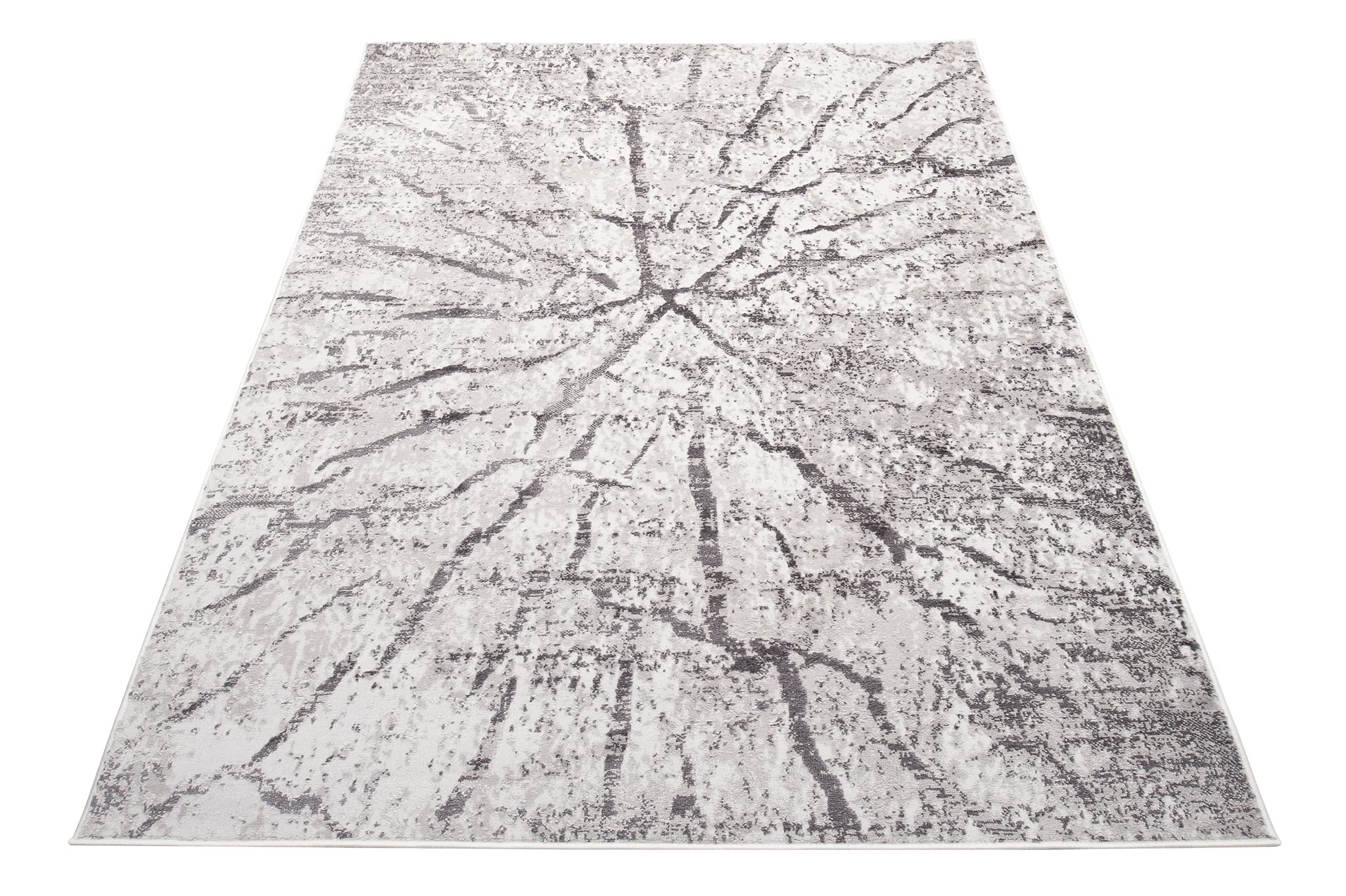 TAPISO Sky Tapis de Salon Chambre Salle à Manger Adulte Bureau Design Moderne Anthracite Gris Clair Moucheté Motif Abstrait Poil Court Moelleux 140 x 200 cm