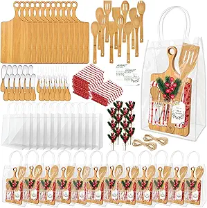 12 Set Christmas Gifts Kitchen Utensils Set Bamboo Spatula Mini Cheese Board Tag for Christmas Holiday Gift Kitchen utensils