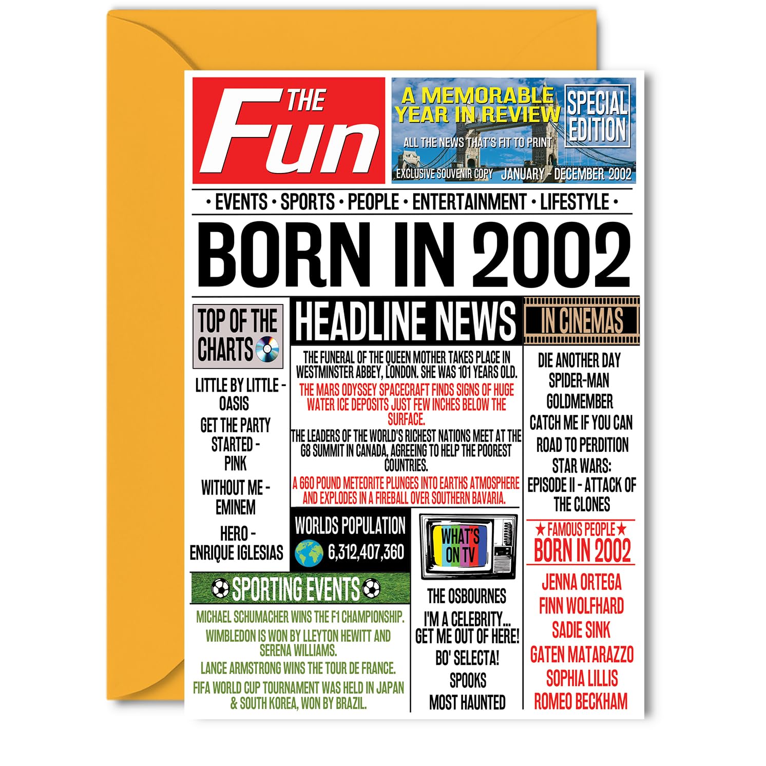19th Birthday Cards for Men Women - Born In 2007 Newspaper - Happy 19 Birthday Card for Son Daughter Cousin Vintage Retro Back In 2007, 145mm Bday Greeting Cards — view 180