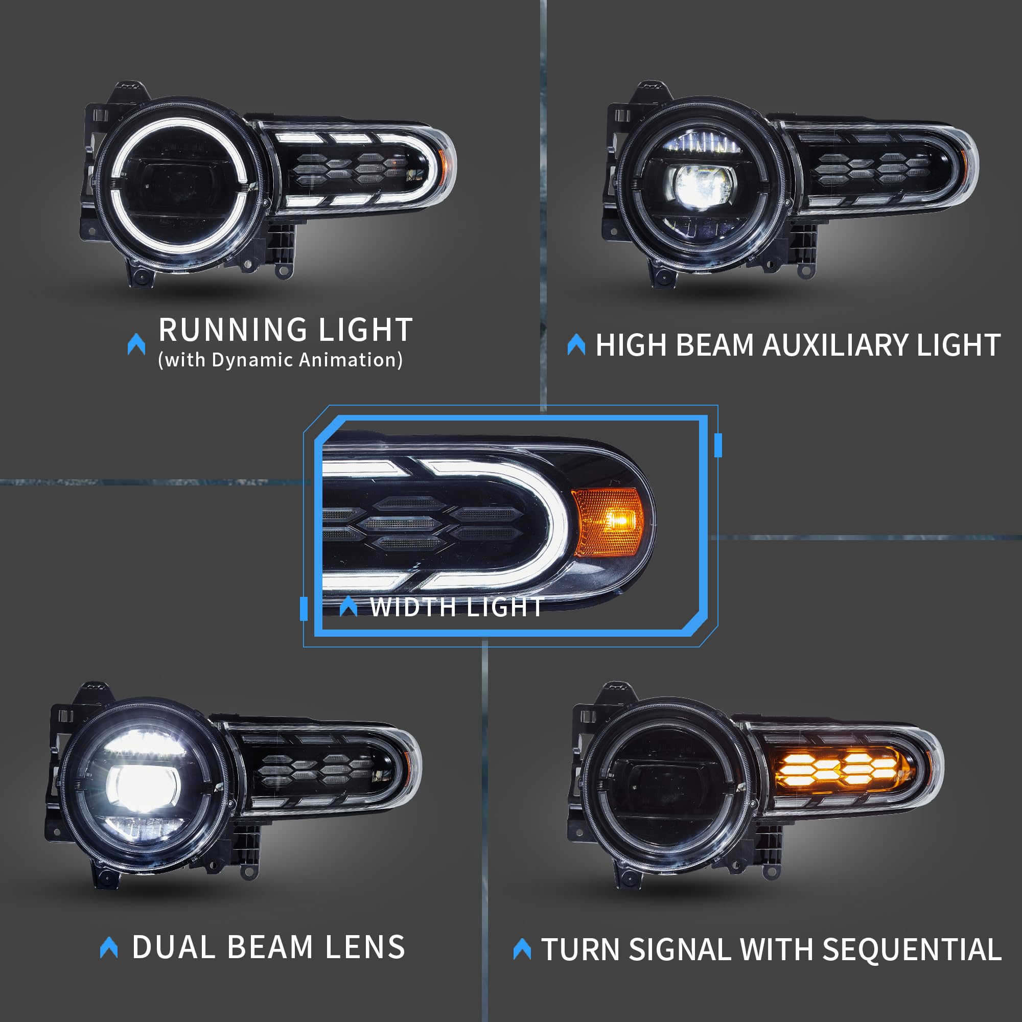Amazon.com: VLAND Projector Headlights Compatible with FJ Cruiser