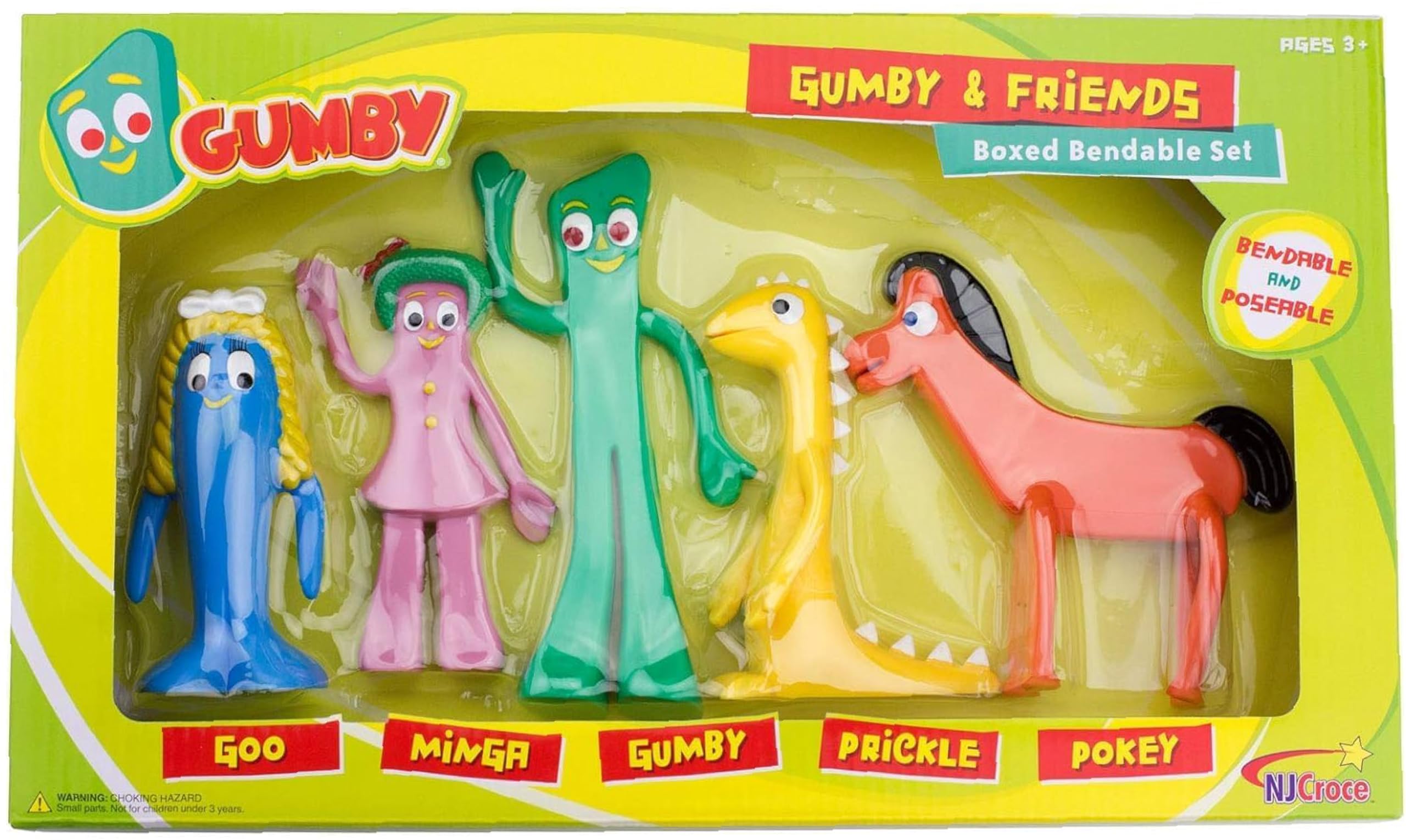 Amazon.com: NJ Croce Gumby & Friends Bendable Action Figure Boxed