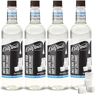 DaVinci Gourmet Sugar-Free Sweetener Syrup, 25.4 Fluid Ounces (Pack of 4)