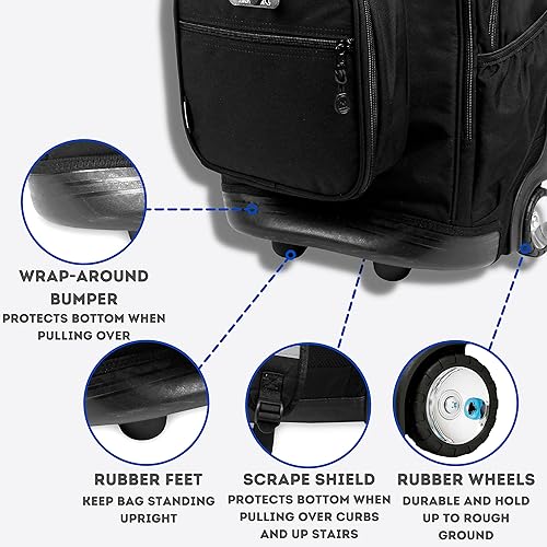 Miniatura 4 de J World New York Juego de mochila con ruedas para niños con lonchera, Negro, talla única , Duo Kids - Mochila con ruedas y lonchera