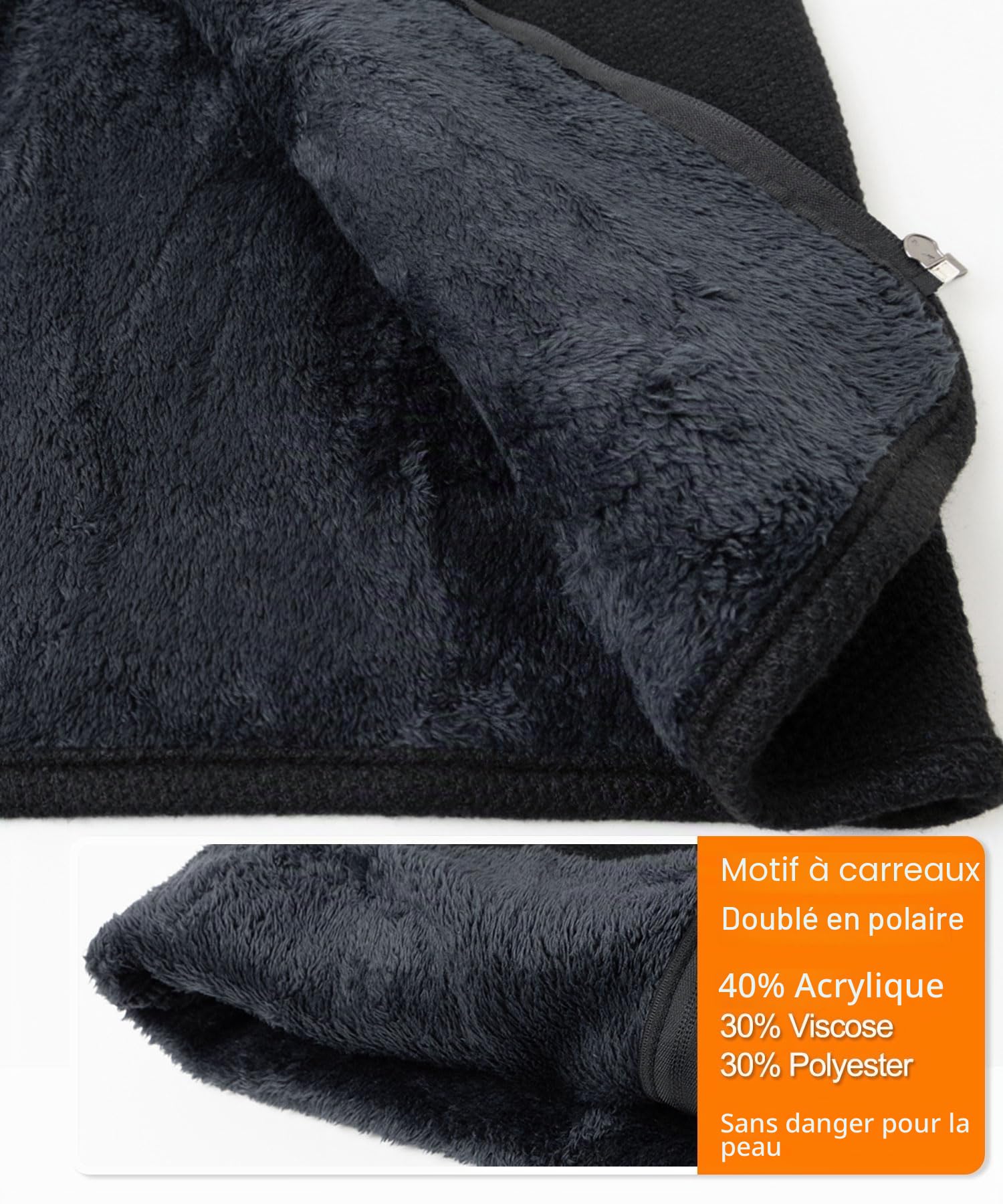 Hommes Pulls et Gilets Zippé Cardigan Veste sans Manche Chandail Doublure Polaire Gilet Chauffante Tricoté Maille Débardeurs Épais