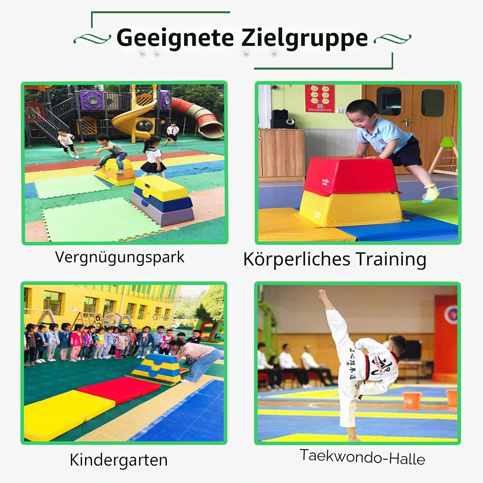Plyometrische Box aus Schaumstoff - Zerlegbare Rutschhemmende Plyo-Boxen für Fitnessstudio & Heimtraining, Modulares Sprungbox-System für Yoga, Turnen, Taekwondo | Easy-Clea(Size:90*60*90*30cm)