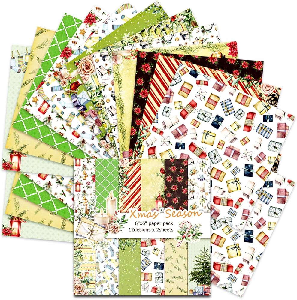 Amazon.co.jp: スクラップブック用紙 24枚 クリスマスクラフト Amazon.co.jp: スクラップブック用紙 24枚 クリスマスクラフト