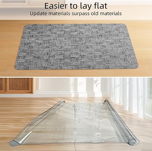 Miniatura 3 de Yecaye Tapete para silla de oficina para suelo de madera dura, 35 x 47 pulgadas debajo del escritorio de la computadora, protege el suelo para silla