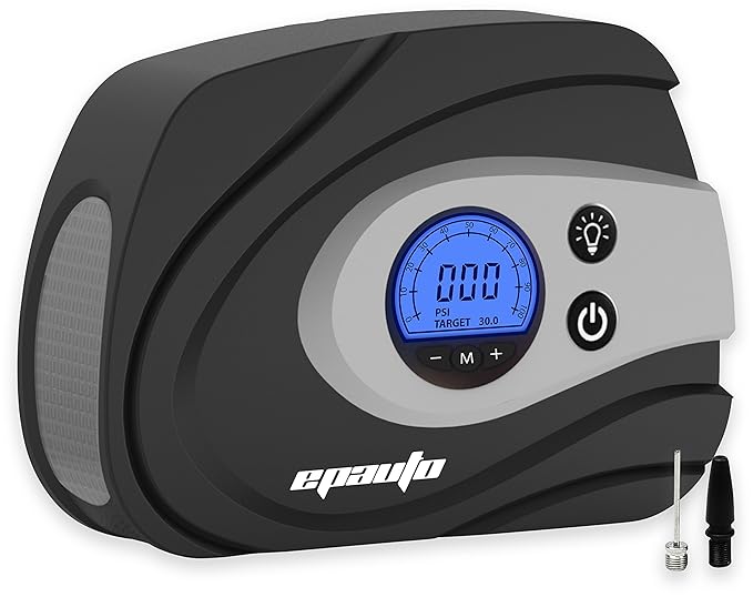 EPAuto 12V DC Auto Portable Air Compressor Pump, Preset Digital Tire