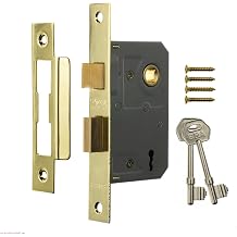 Era 473-31 2.5-inch/ 64mm 3 Lever Sashlock - Brass Effect