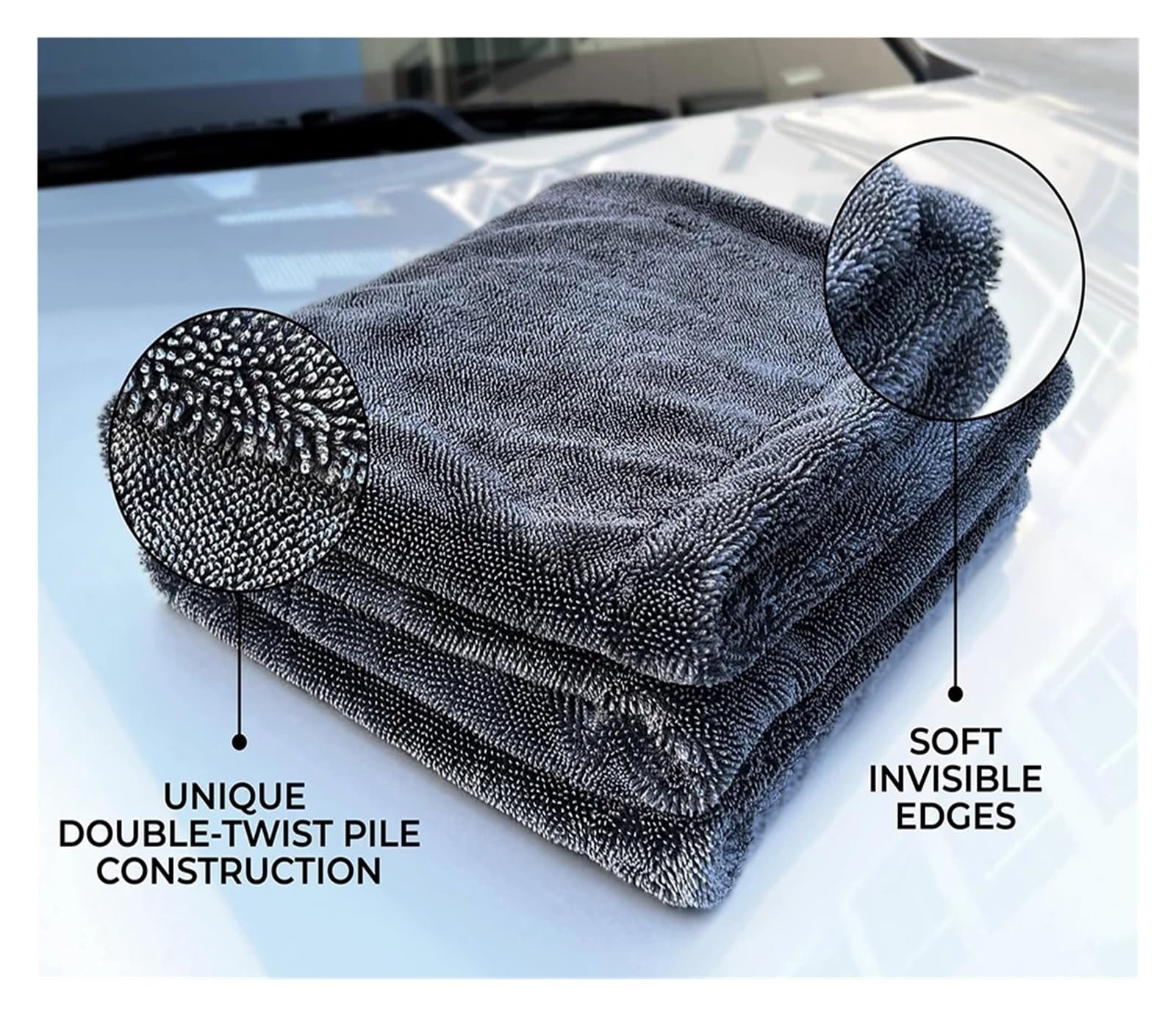 Mikrofaser Trockentuch Autowaschlappen Premium-Tuch Verdicken Weich Professionelle Autoreinigung(60x90 1pcs)