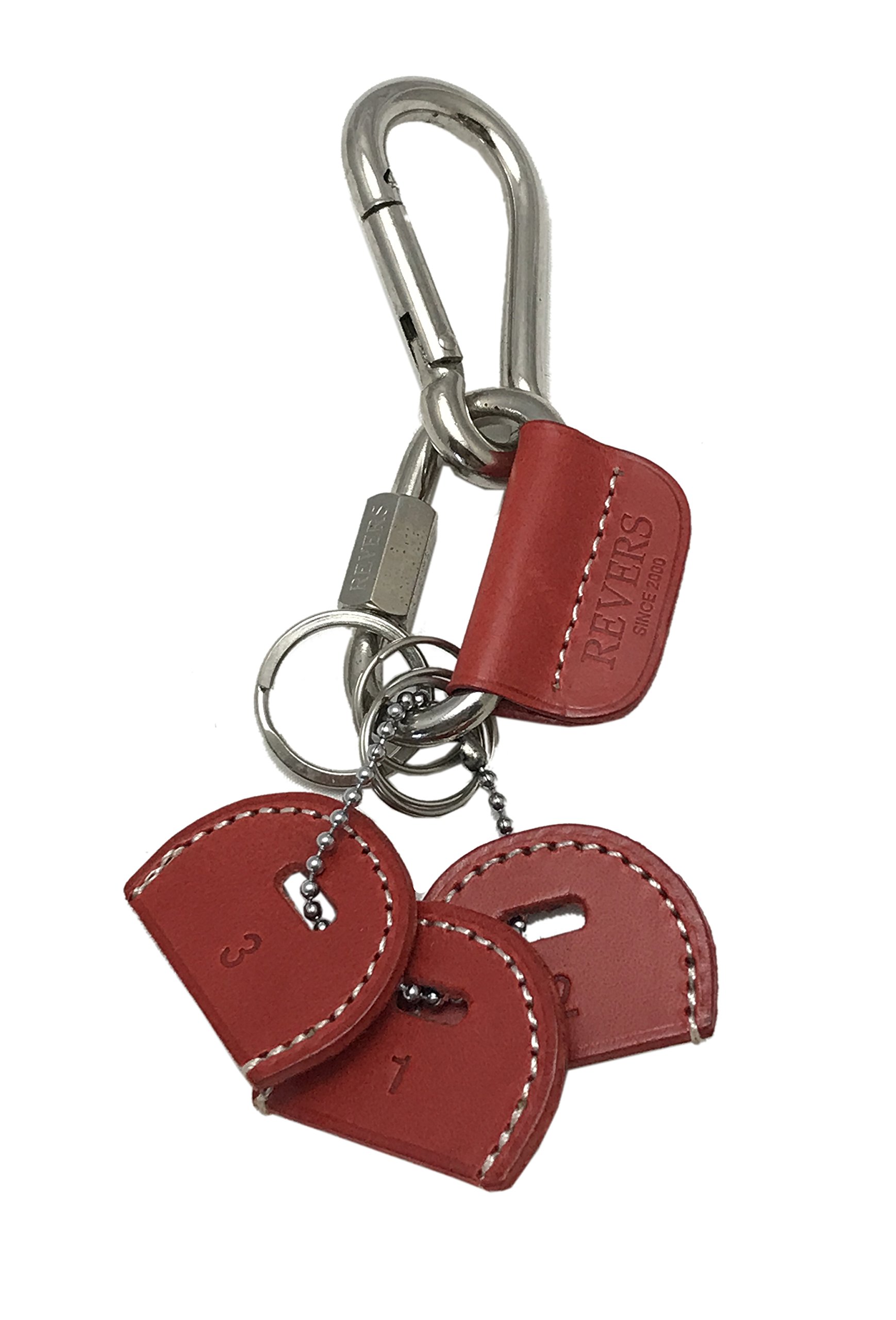 Amazon | [REVERS] レザー キーカバー 付き カラビナ キーホルダー