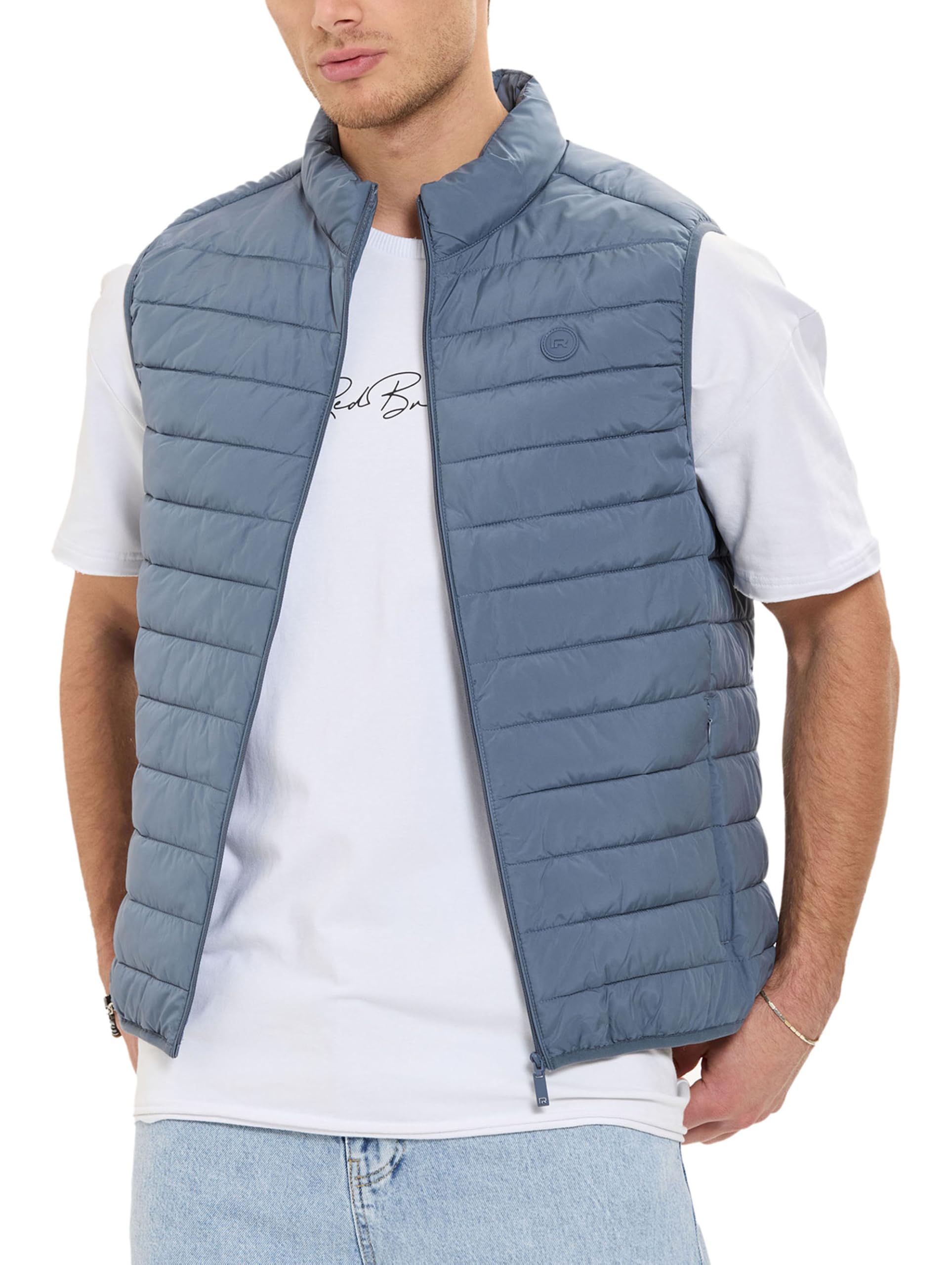 Redbridge Gilet trapuntato, leggero, con colletto alto e chiusura lampo, per tutti i giorni, per il tempo libero e le mezze stagioni