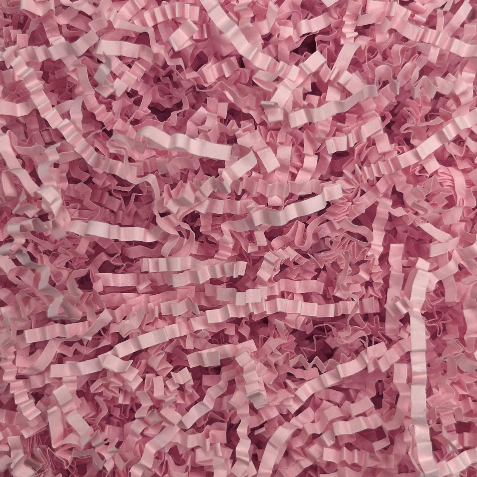 Pink Crinkle Cut Paper Shred Filler, 1 LB Basket Filler Shredded Paper, Confetti Stuffing for Basket Filling, Halloween, Valentine's Day, Christmas, Birthdays, Gift Wrapping, Stuffer Party Supplies