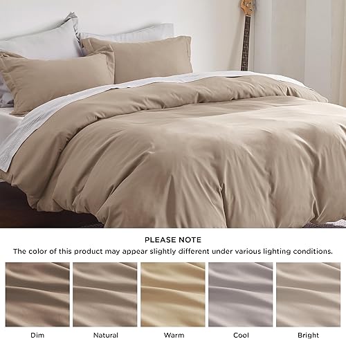 Vista 197 de Bedsure - Juego de funda de edredón de tamaño matrimonial, ropa de cama suave con doble cepillado, 1 funda de edredón (80 x 90 pulgadas) y 2 fundas