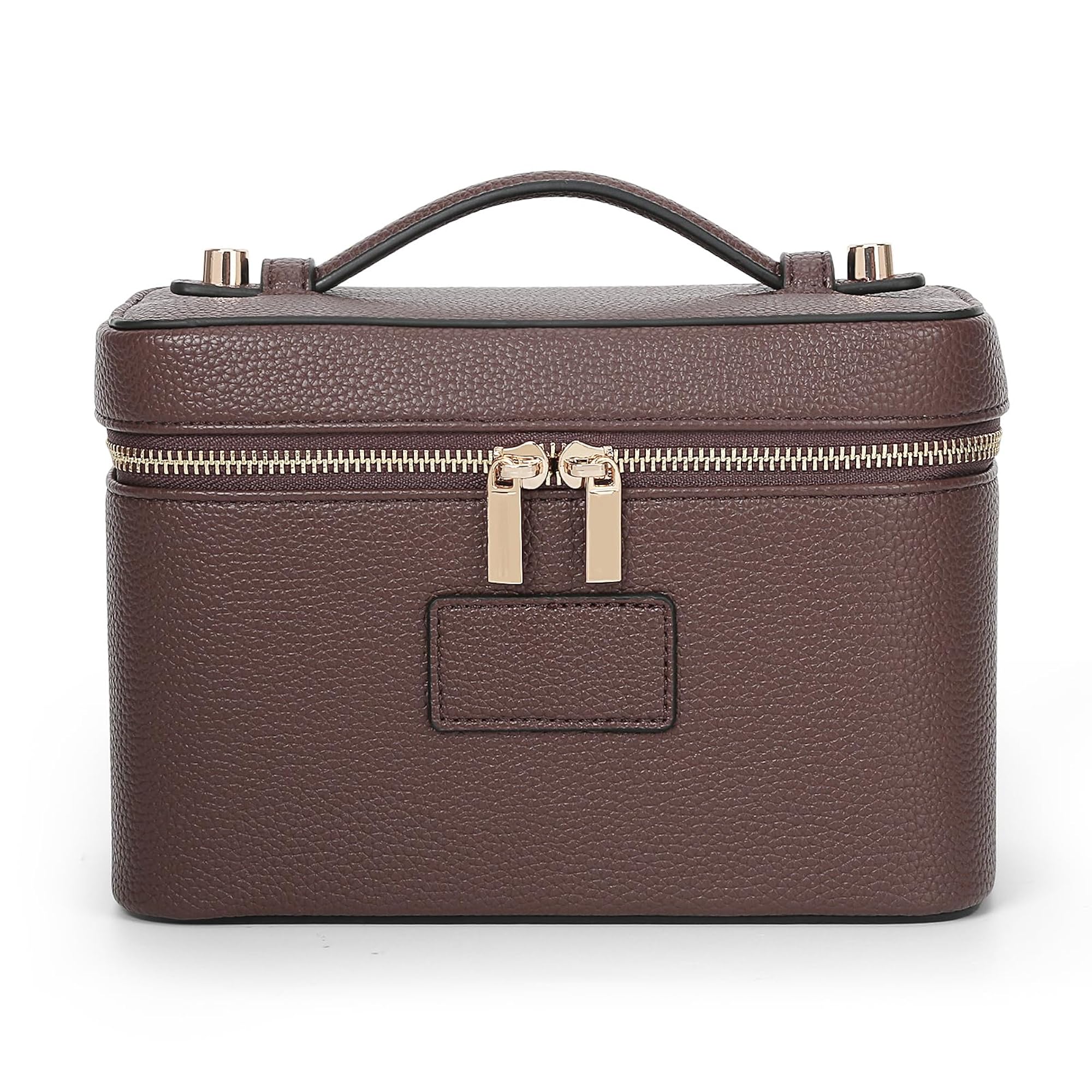 Leather Makeup Bag Vanity Case for Women, Pink