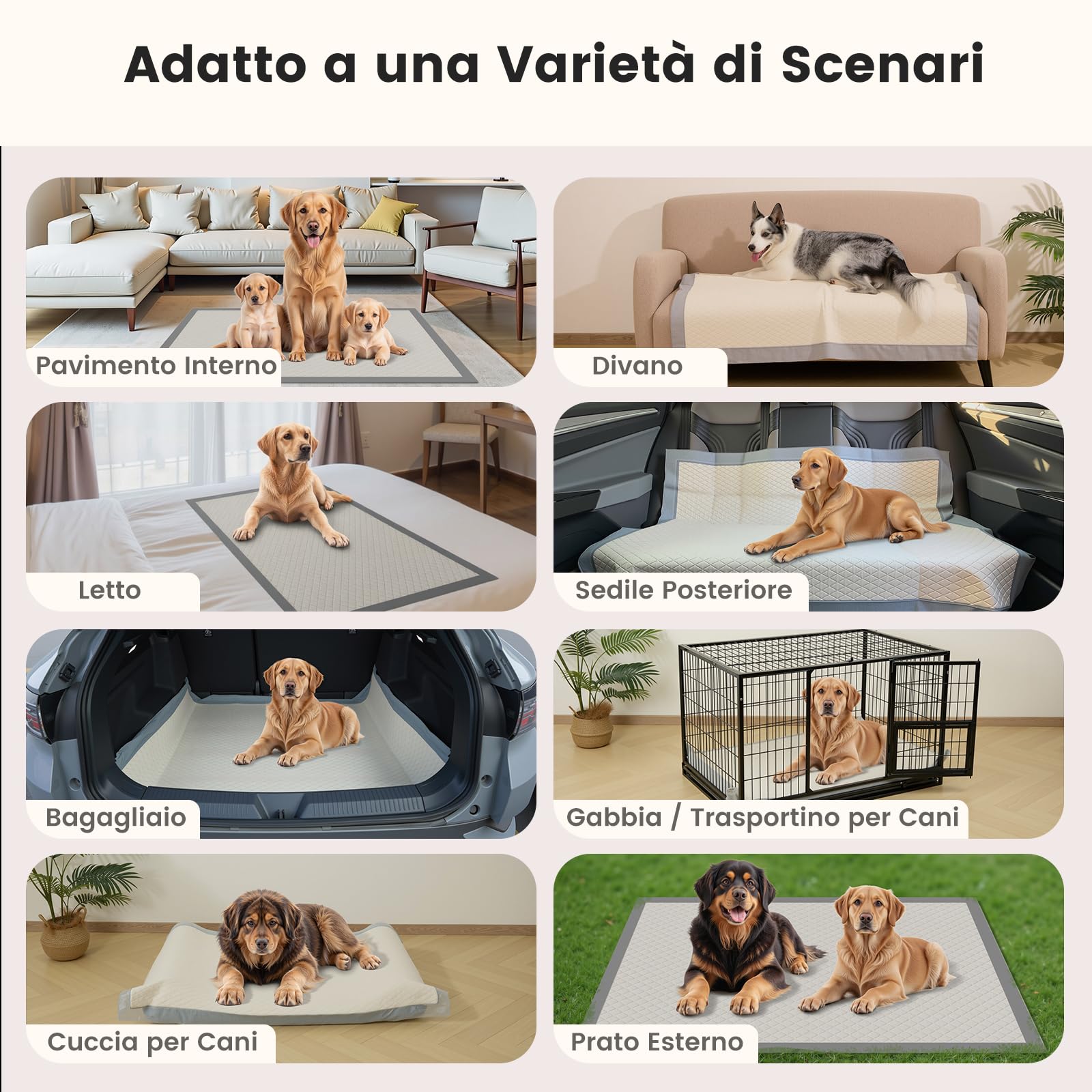 Gardner Pet Assorbenti per Cani Grandi 94x137 cm, Ultra Assorbenti e Anti-Perdite, Ideali per Divano, Letto, Auto e Pavimento, Pannolini per Addestramento, Adatti a Cani Grandi e Giganti - 25 Pezzi