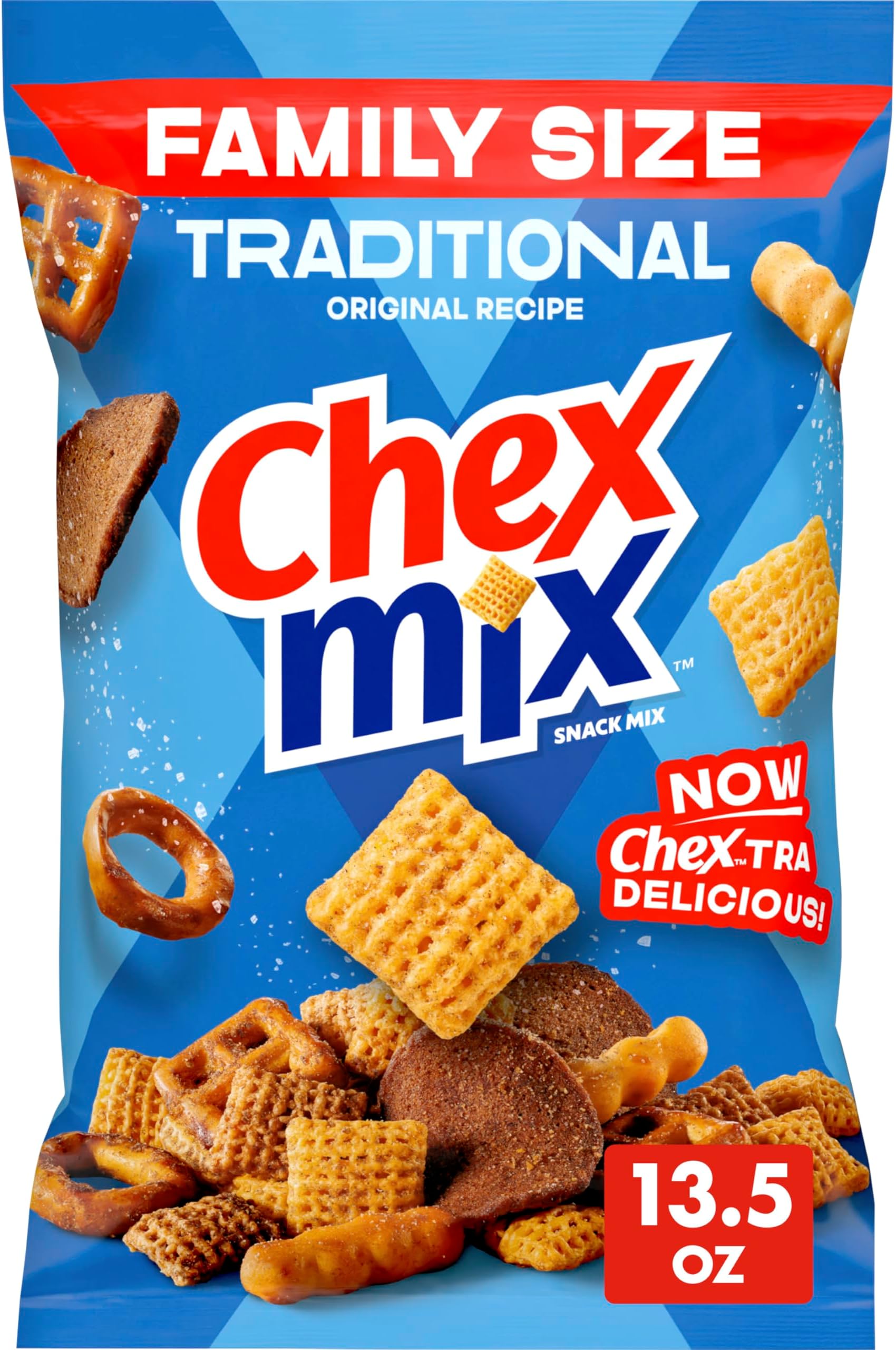Traditional Original Recipe Snack Mix, Snacks, Family Size, 13.5 oz
