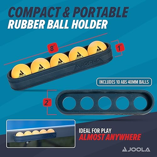 Miniatura 5 de JOOLA Soporte magnético para accesorios de pelota de tenis de mesa, incluye 10 bolas de ping pong de 3 estrellas con 2 soportes de goma, bolas de