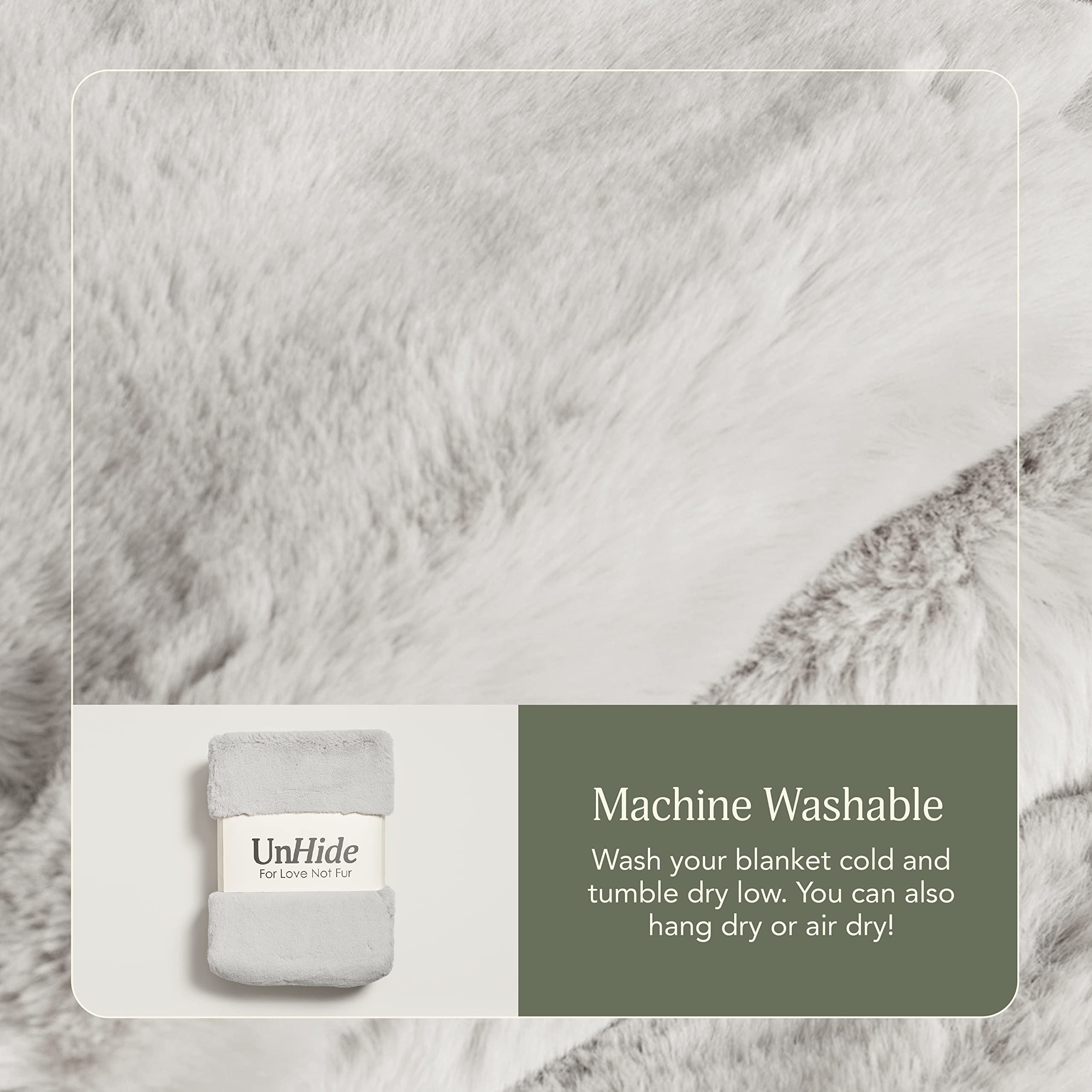 Amazon｜UnHide マシュマロ フェイクファー ブランケット 厚手