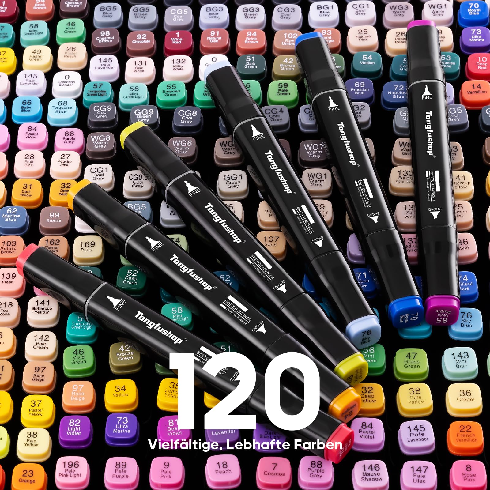 Tongfushop 168 2 Couleurs Feutre a Alcool, Feutres Coloriage Adulte, Marqueurs à Croquis Double Tongfushop 168 2 Couleurs Feutre a Alcool, Feutres Coloriage Adulte, Marqueurs à Croquis Double