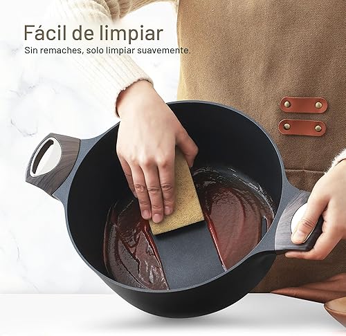 Miniatura 4 de SENSARTE Juego de ollas y sartenes antiadherentes, no tóxicos, juegos de utensilios de cocina de inducción saludables, juego de cocina antiadherente
