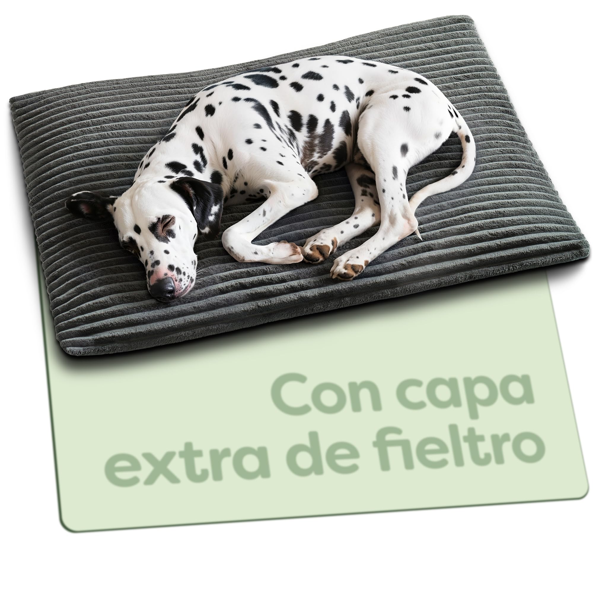 Knupis Manta Autocalefactora Perros – 90x60 cm Manta Grande para Perros – Suave y Amortiguador de Sonido – Funda Lavable – con Base Antideslizante – Gris