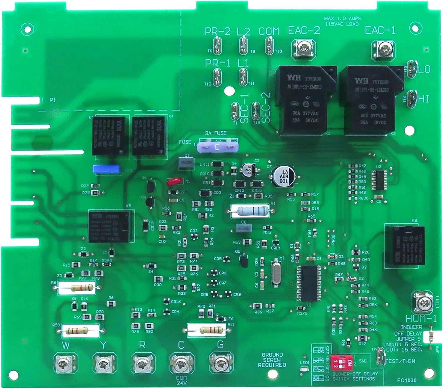 Modle281 Furnace Control Board, Direct Replacement for Carrier CESO110057-00 CESO110057-01 CESO110057-02, with Safety Shut-Off, Easy Installation
