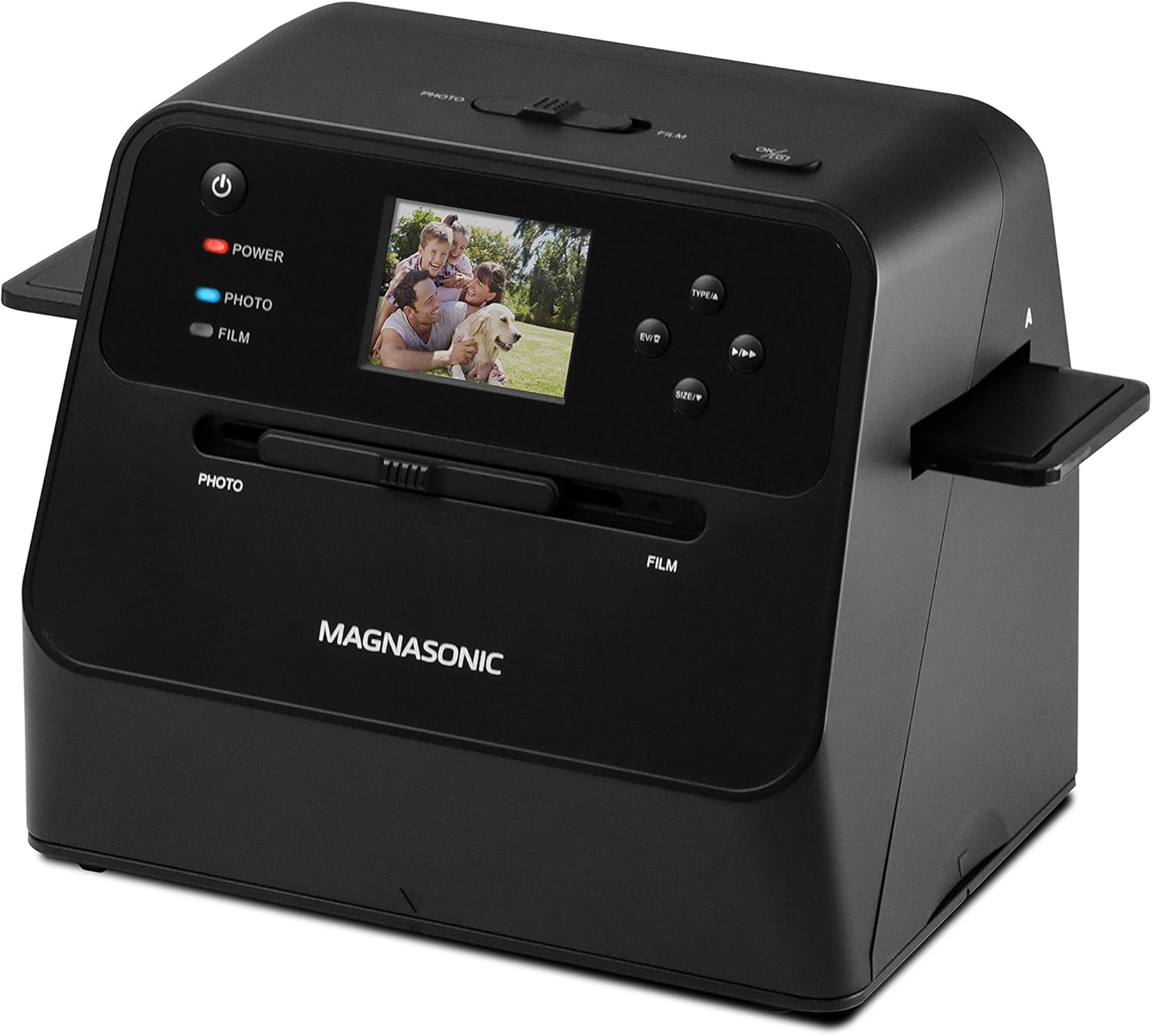 Magnasonic AllinOne Film & Photo Scanner, 14MP Resolution, Converts 4x6 Photos, 35mm/110/126