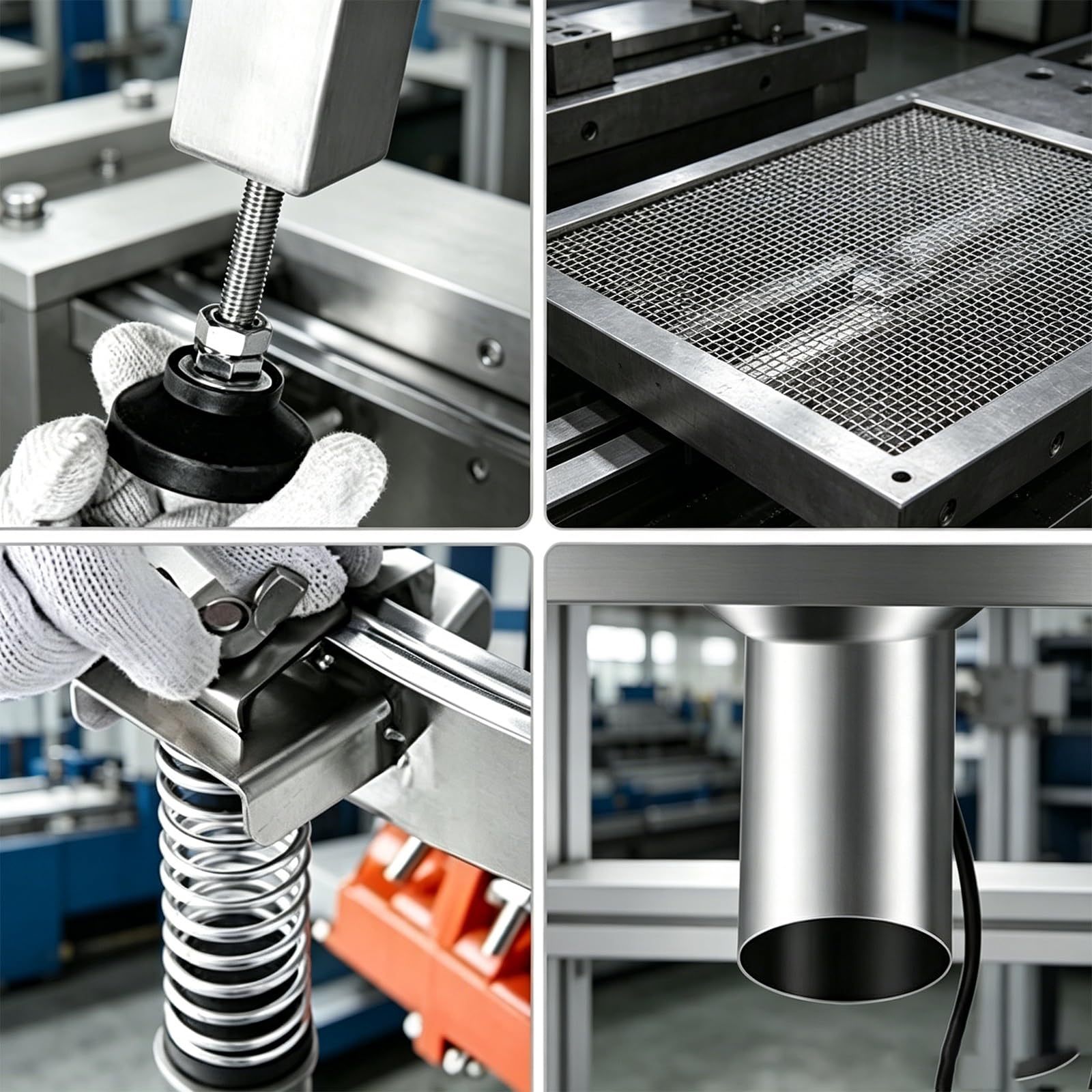 Setaccio for Farina Elettrico Commerciale, Setaccio Vibrante da 500 Mm con Setacci da 40/100 Maglie, Strumento for Setacciare la Polvere In Acciaio Inossidabile(50W)