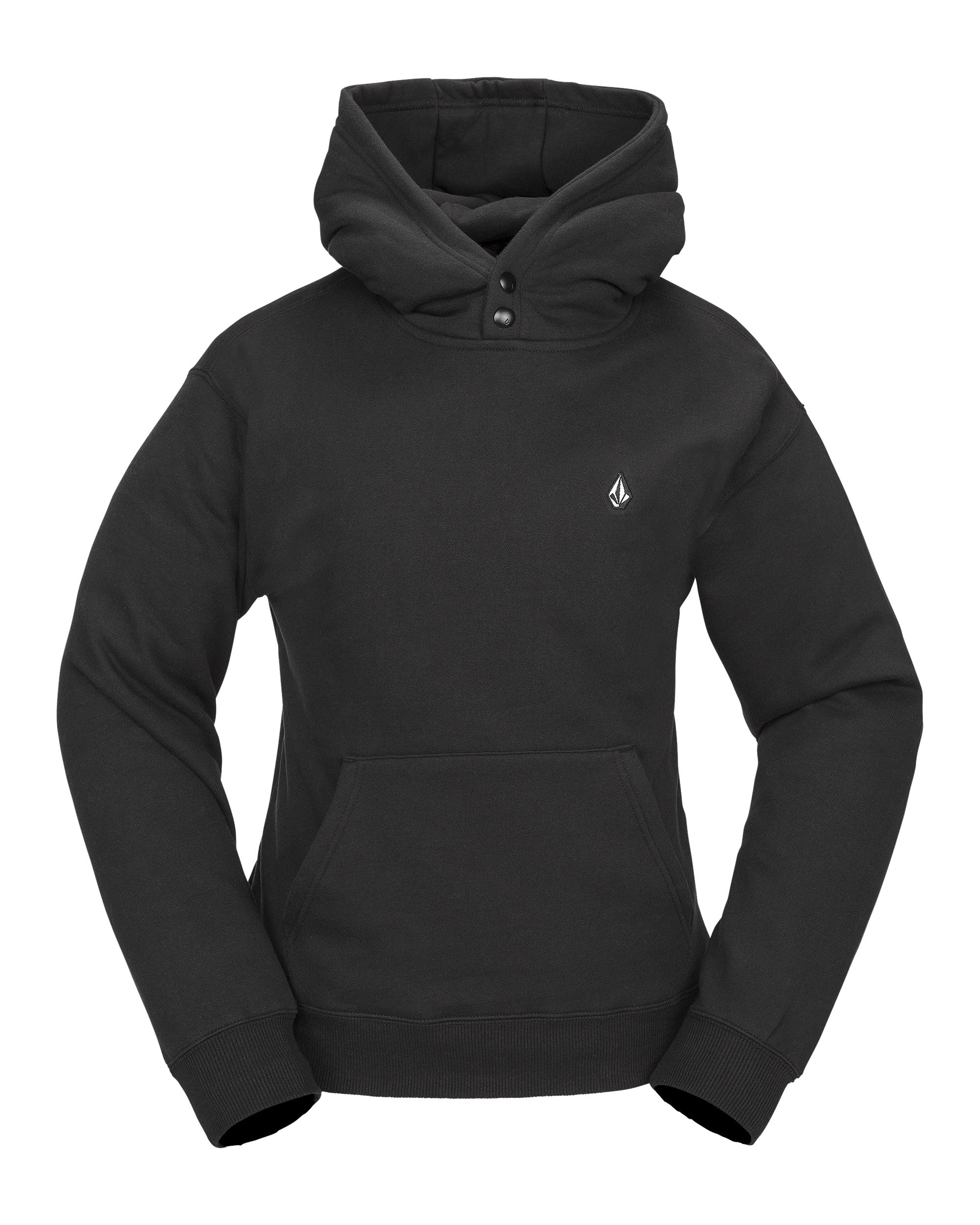 Volcom Women's Black S5 Costus Pollover Baselayer Hooded Fleece Snow Sweatshirt, S