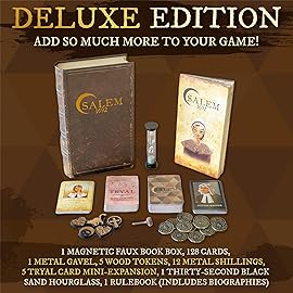 Facade Games Salem 1692 Deluxe Edition Board Game - Witch Hunt Game for Friends and Family - A Game of Cards, Strategy, Deceit, and Luck for 4-12 Players