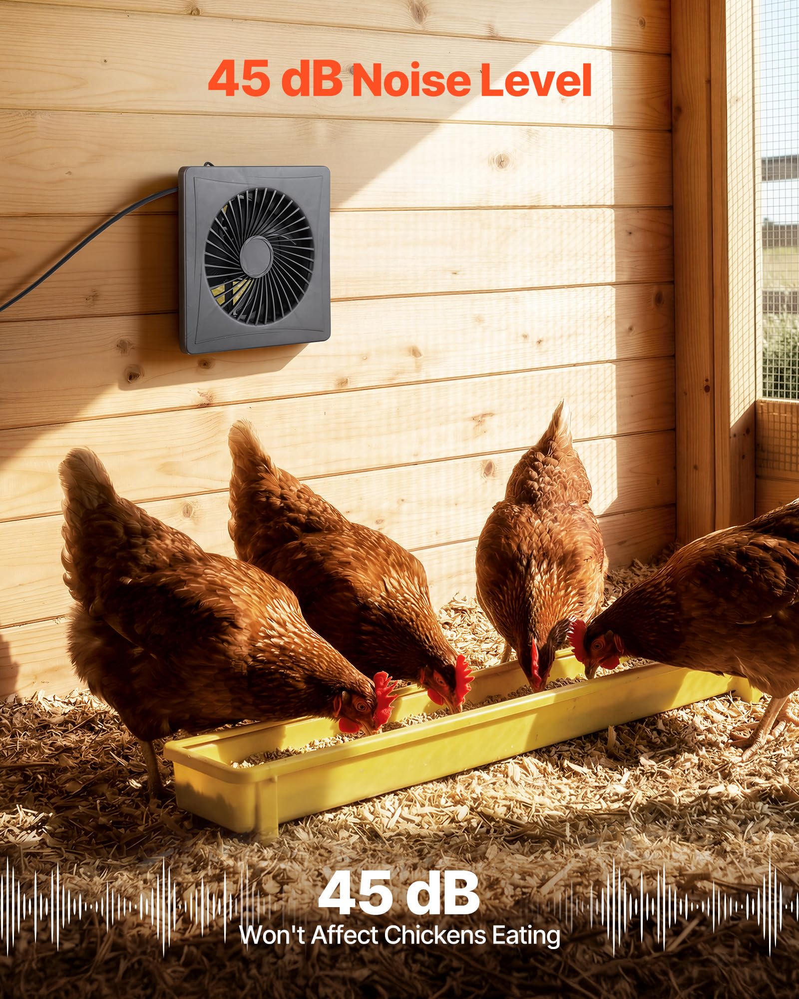 VEVOR Ventilateur Solaire avec Panneau Solaire 20 W et Batterie, Extracteur d'air, Débit d'air 374 m³/h, Angle Réglable, pour Serre, Tente de Culture, Poulailler et Abri, Boîtier en Alliage d'Alu