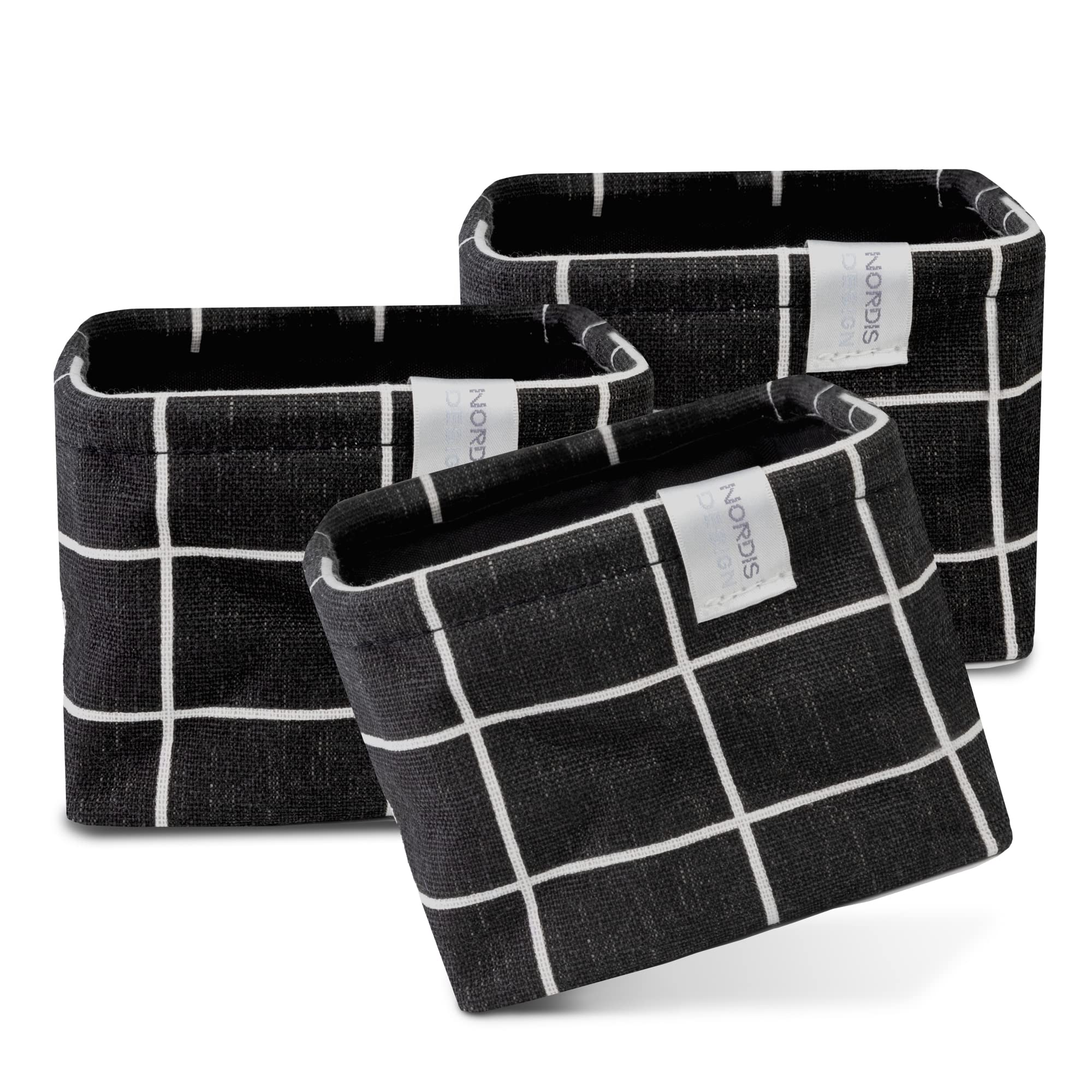 Mini panier de rangement lot de 3 boîtes en tissu 11x11x9 cm pour commode