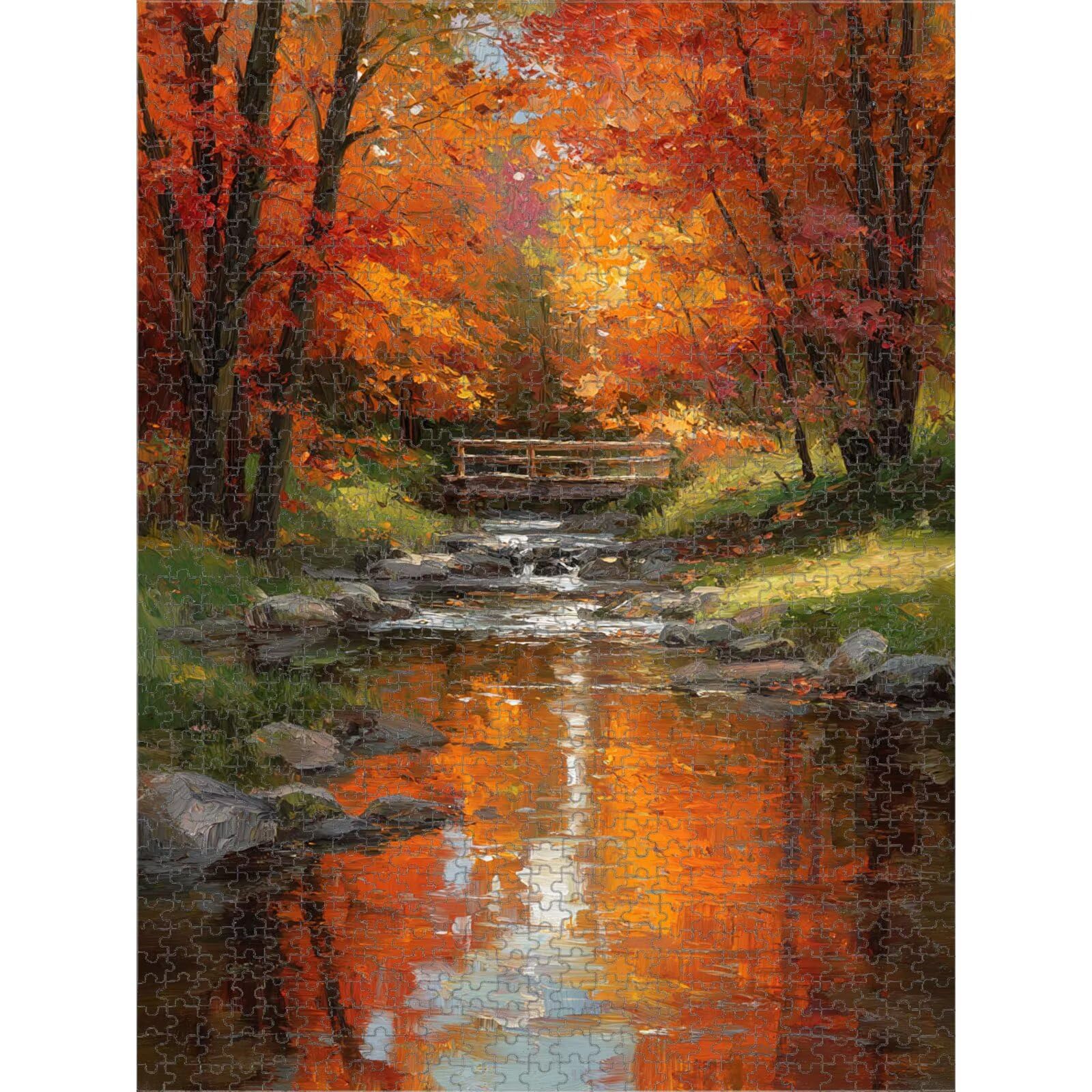 1500 elementów, puzzle dla dorosłych, jesień i drzewo, drewniane puzzle 1T#1470