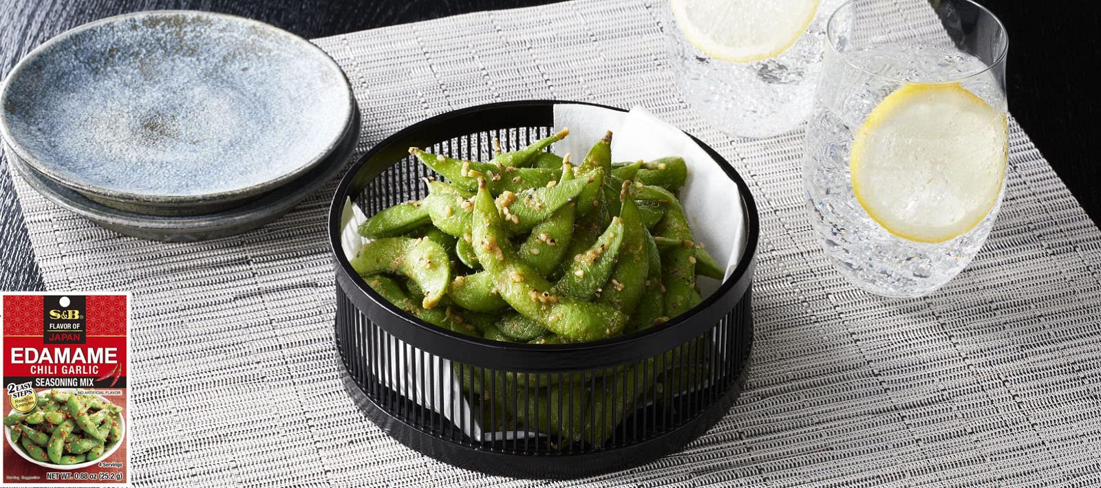 S&B - Sazonador de Wasabi y Ajo, Miz Especias, Aliño Edamames, Condimento Japonés - 24g