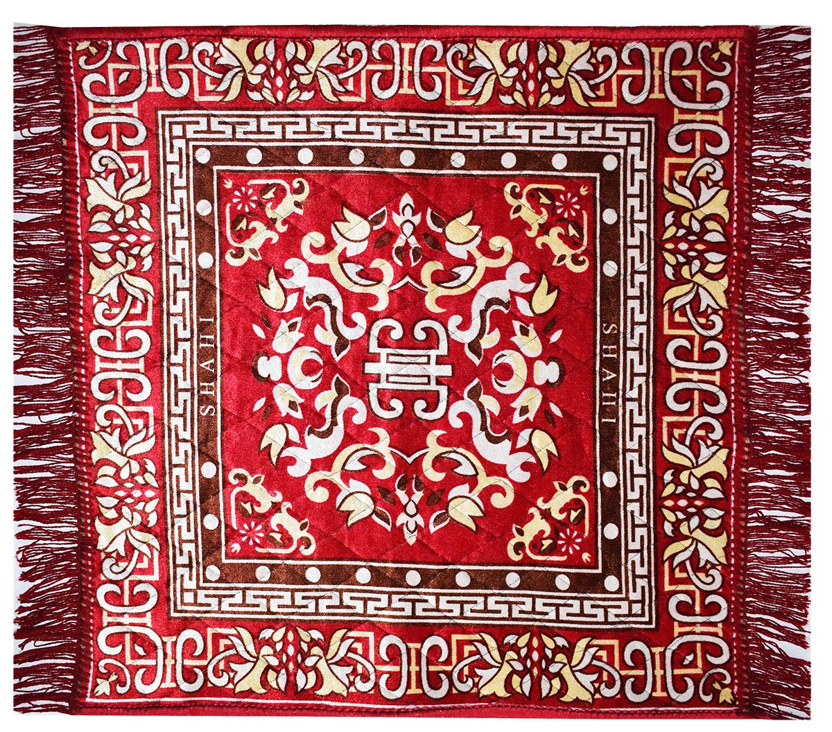 MARSHLAND Handcraft New Pattern Pooja Aasan Altar Puja Aasan for Home Pooja Cloth for Temple Color May Vary 60x60 cm