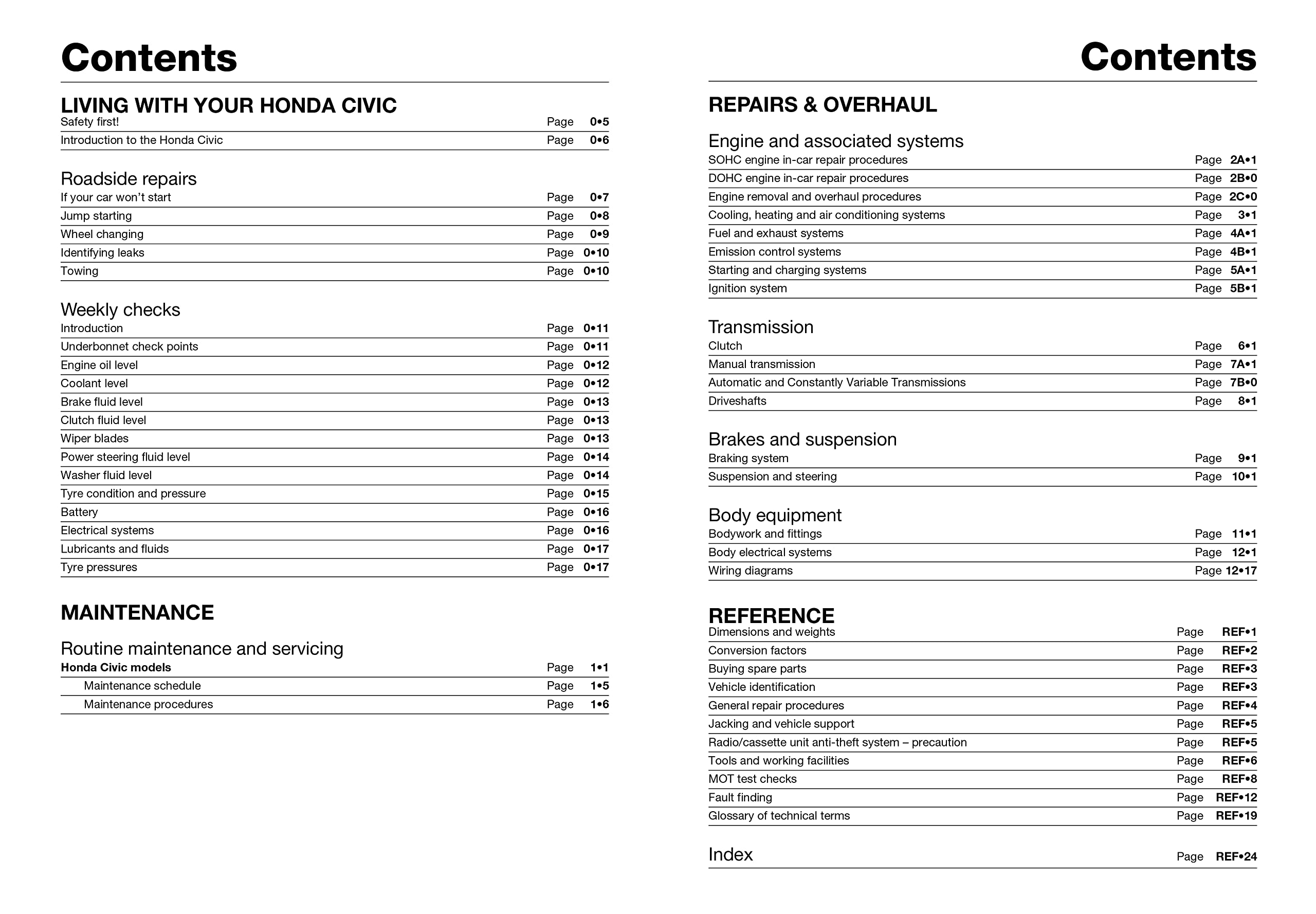 Honda Civic Service And Repair Manual: 95-00