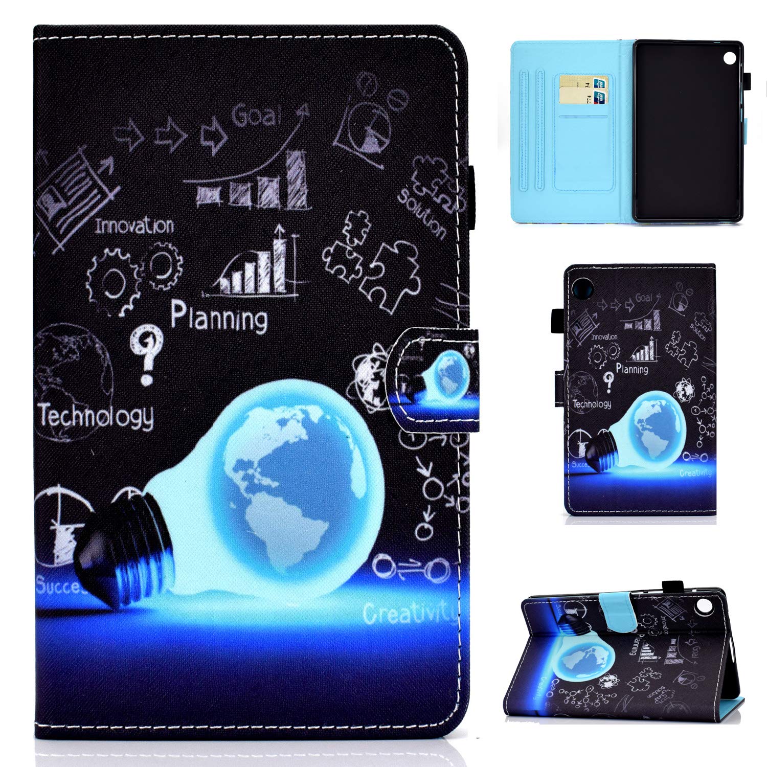 Custodia In Pelle Per Huawei MatePad T10/T10s – Con Stand E Funzione Sleep/wake, Marrone