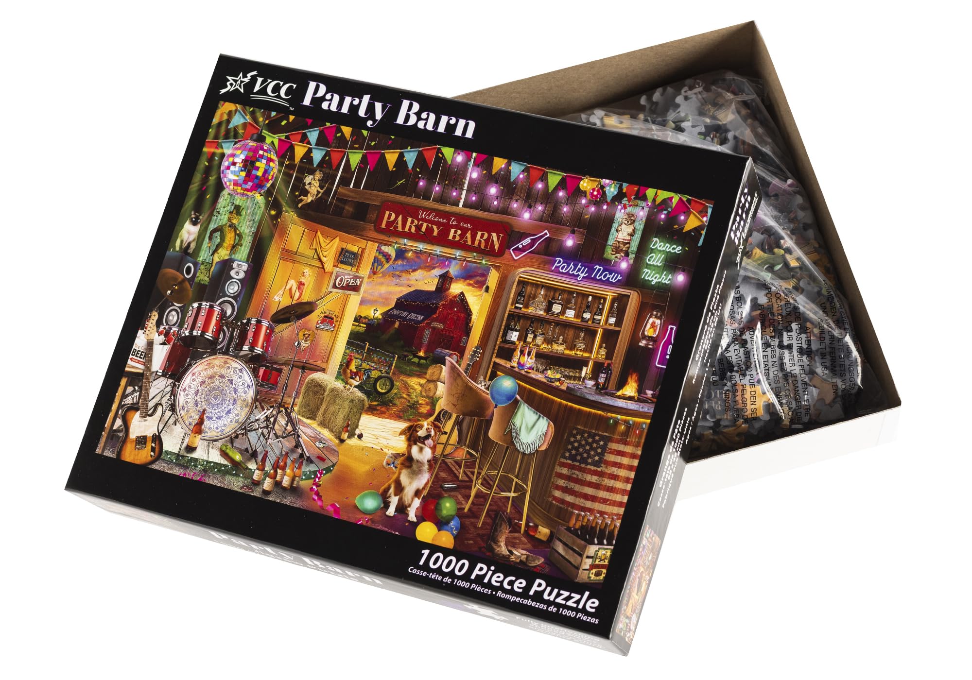 Party Barn Jigsaw Puzzle 1000 Piece by Vermont Christmas Company, Puzzles for Adults & Families - Image 4