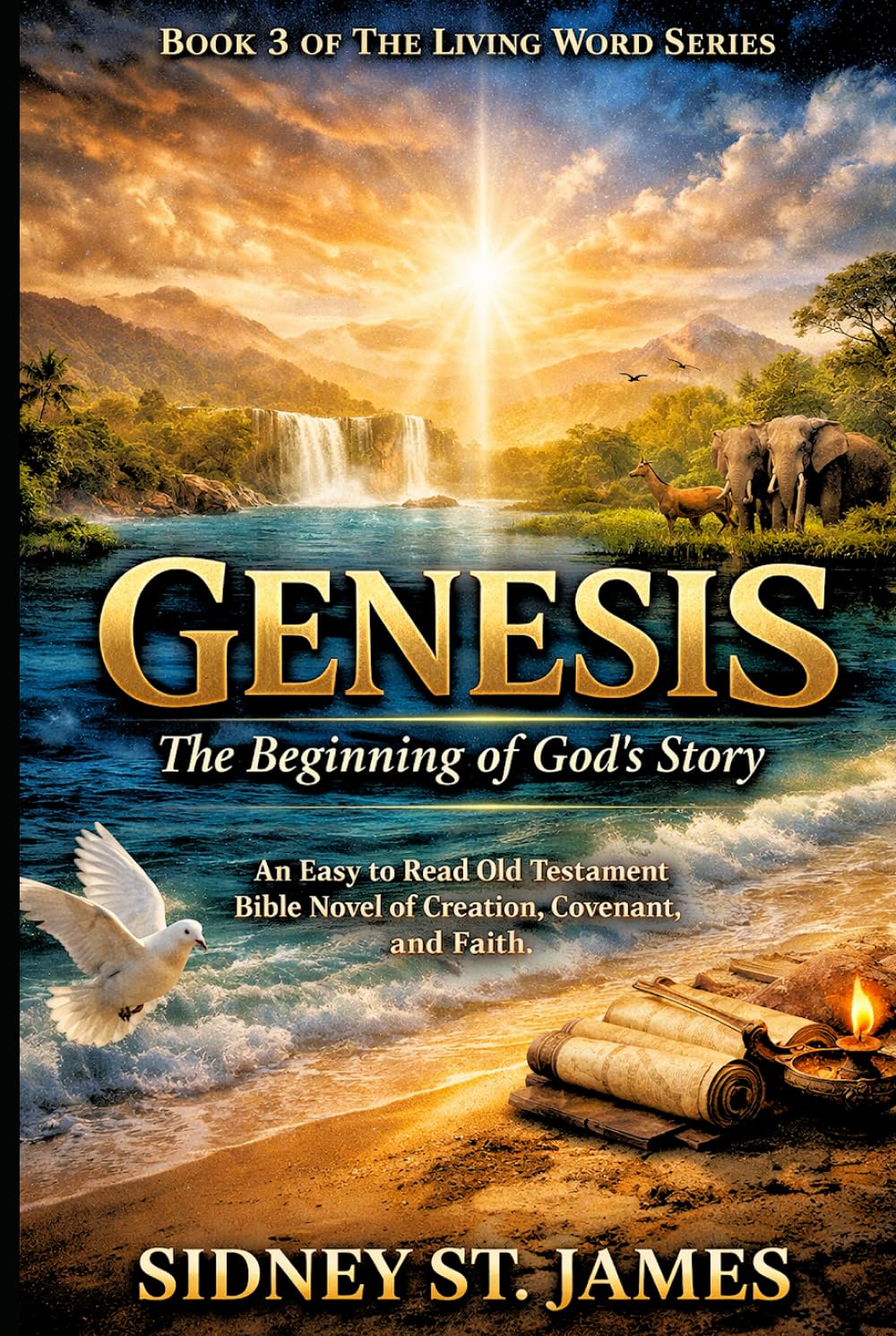 Genesis - The Beginning of God's Story: An Easy-to-Read Old Testament Bible Novel of Creation, Covenant, and Faith (The Living Words Series)
