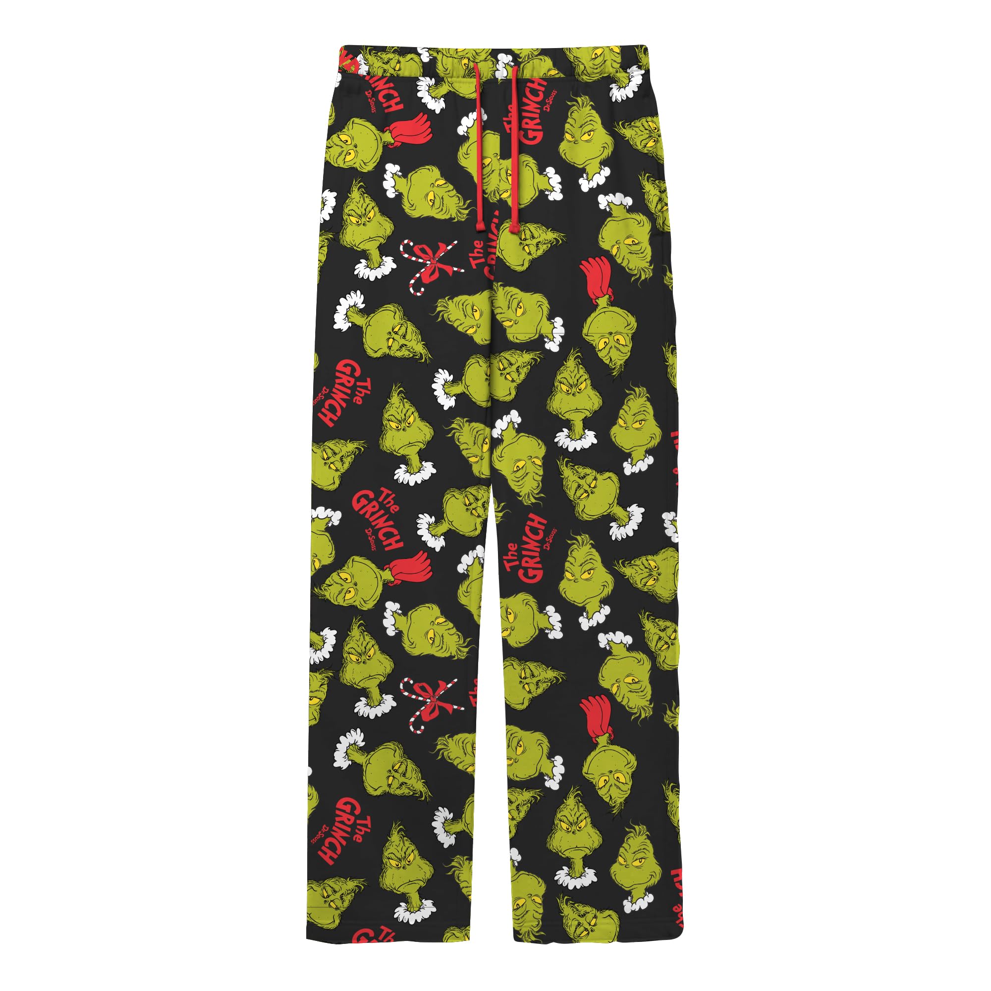 mad engine The Grinch Who Stole Christmas Dr Seuss Faces Allover Print Pajama Sleep Pants Licensed-picture-47