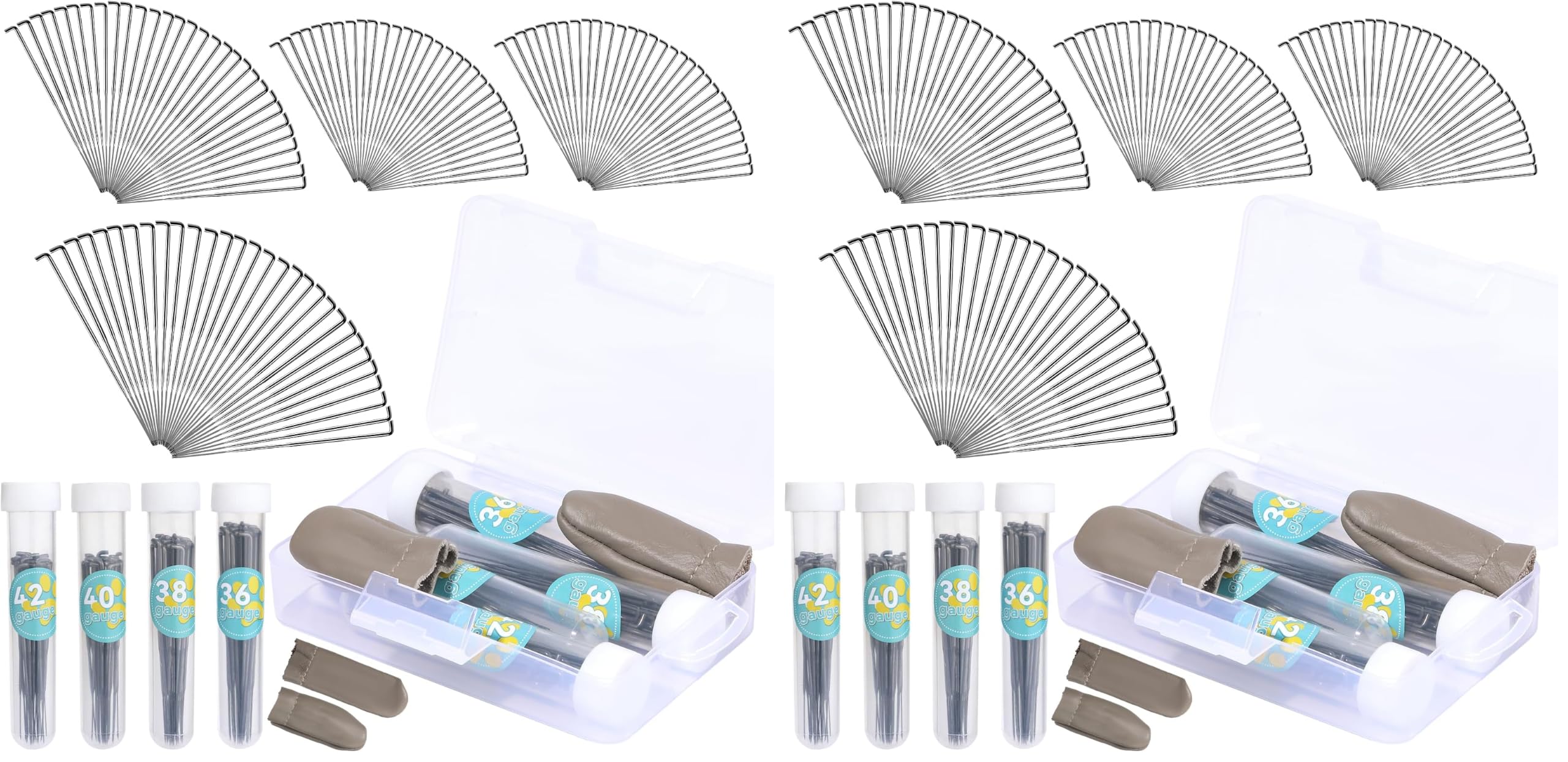 Yizzvb 240 Pcs Needle Felting Needles, 4 Sizes Wool Felting Needles, Needle Felting Tools Supplies Kit with Felting Needles Fingercots Storage Box for DIY Wool Felting Crafts