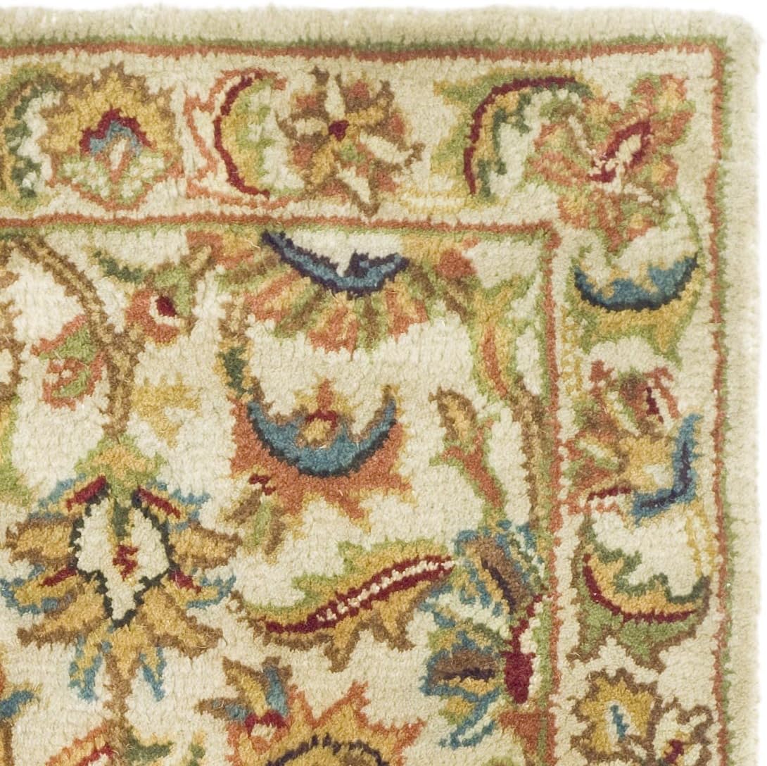 Ivory Hand-Tufted Wool Rectangular Area Rug 2' x 3'