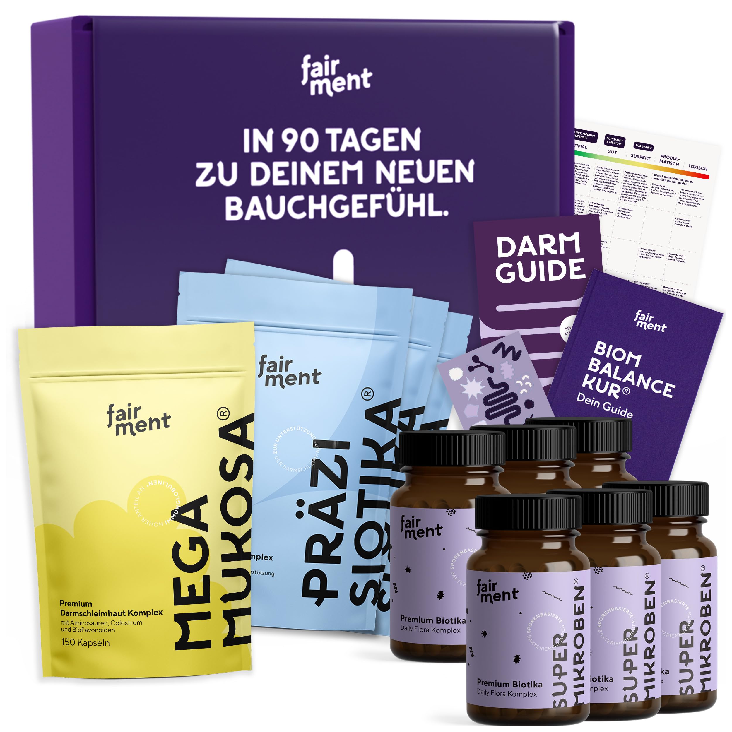 fairment BiomBalance® Kur mit 6x SuperMikroben®, 3x fairment Präzisiotikum® und 1xfairment MegaMukosa®