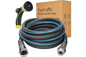 Garden Hose 100ft Enhanced with Leak Proof Metal Fittings