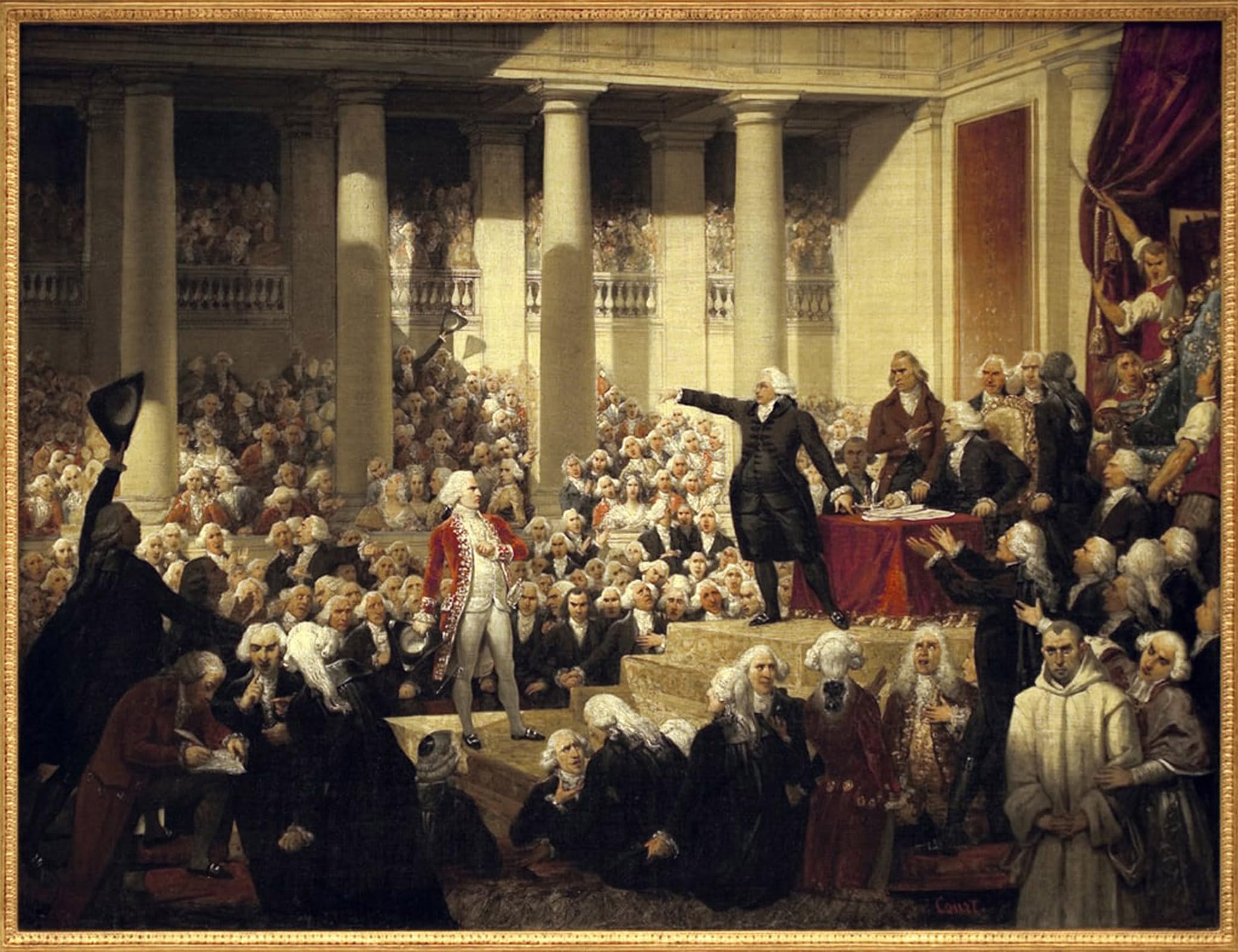 SERENDIPITP Abstract Painting Mural Print Picture Wall Decor Painting French Revolution Honore Gabriel Riqueti of Mirabeau by Desire Court Vintage Wall Artwork for Home Decor 60x90cm