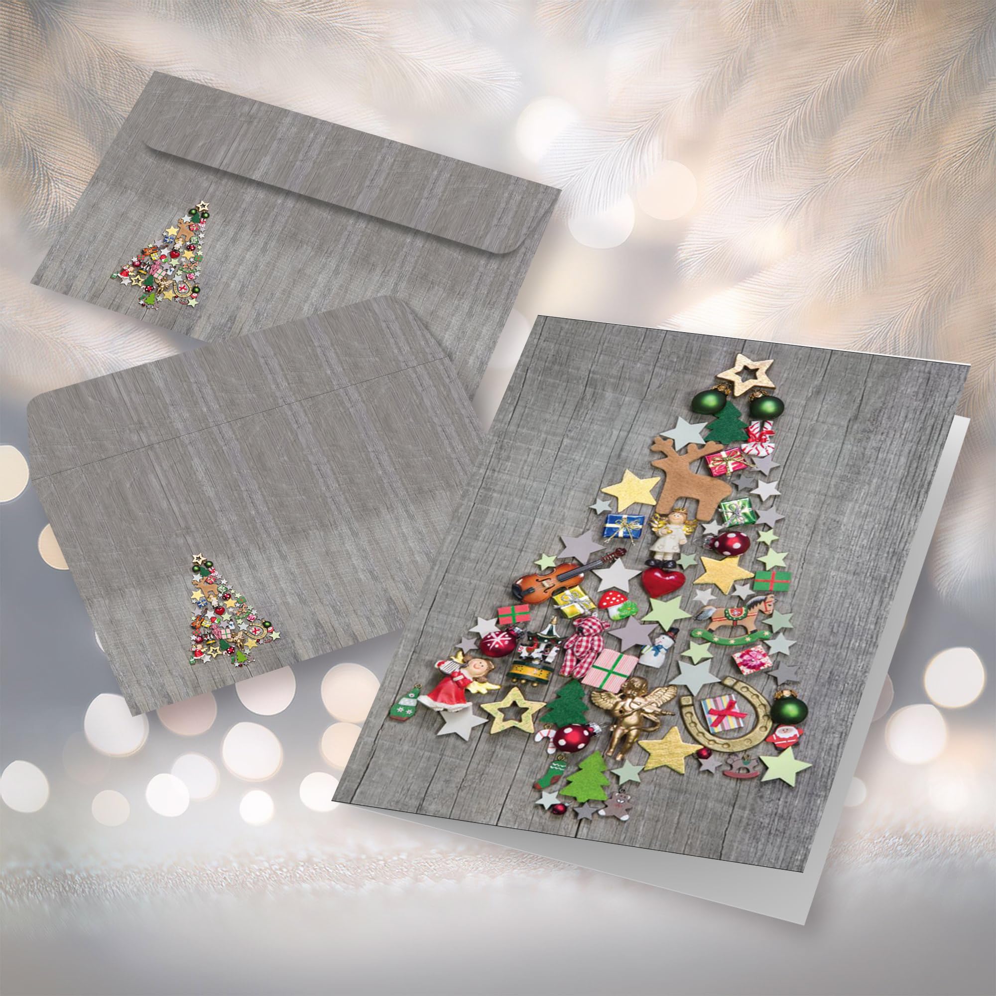 3D Pop Up Christmas Cards, 3D Christmas Card, 3D Christmas Tree Card With Envelope, Pop-Up Card Christmas, Decorative Christmas Tree Card For Holiday Card (Green